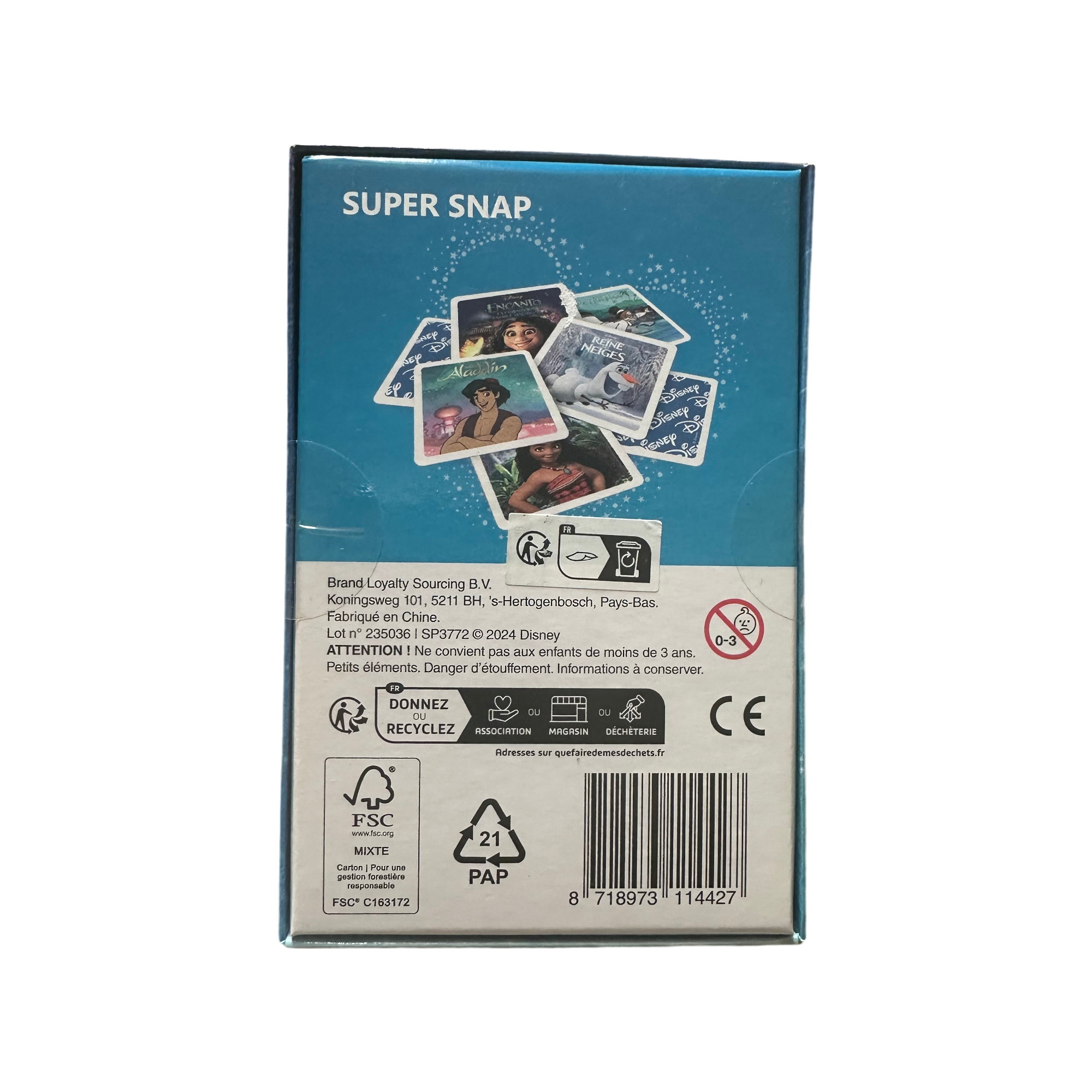 Disney - Jeu de cartes : Super Snap - Disneyland Paris - disney parks - le palais des goodies