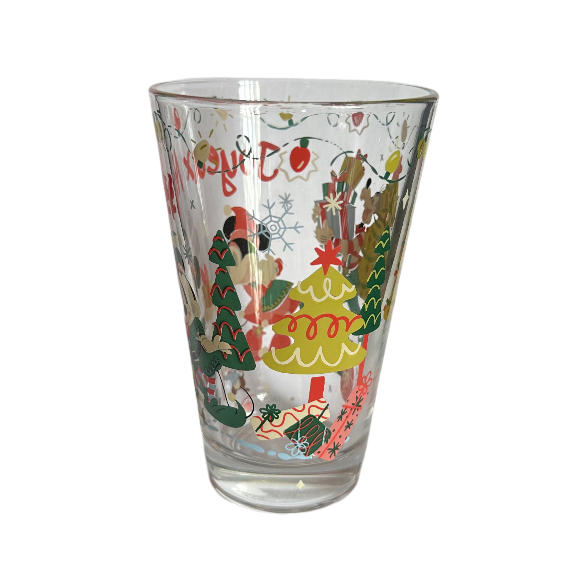 Disney - Mickey Mouse : Verre à eau "Noël" - Disneyland Paris - disney parks - glass - le palais des goodies