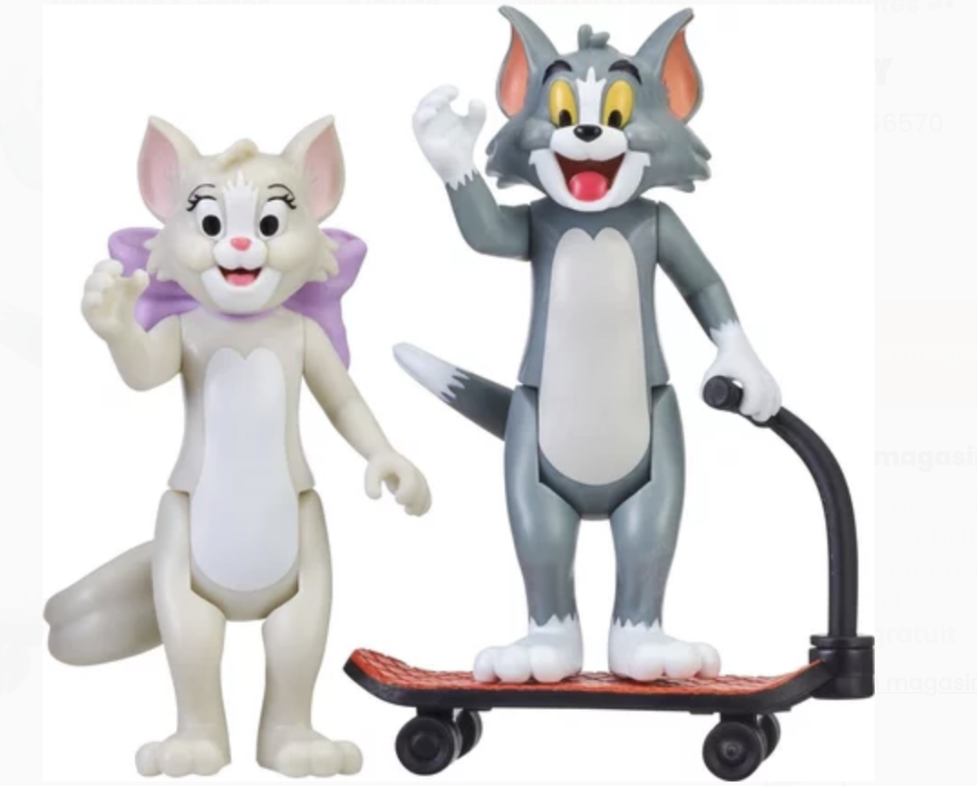 Tom et Jerry : Set de 2 figurines skateboarding