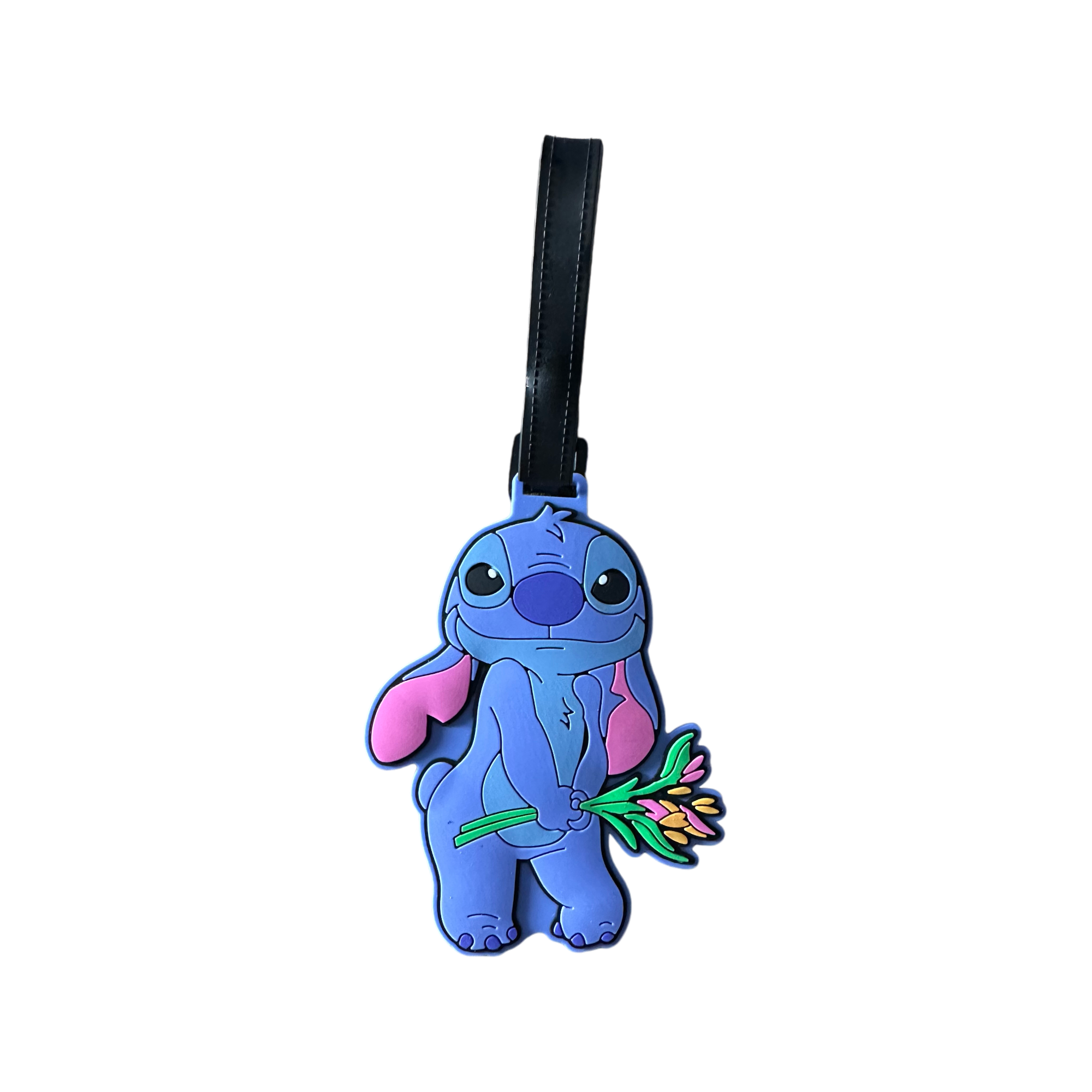 Disney - Lilo et Stitch : Etiquette à bagage Stitch "Fleurs" - Disneyland Paris - disney parks - Disney Store - le Palais des Goodies