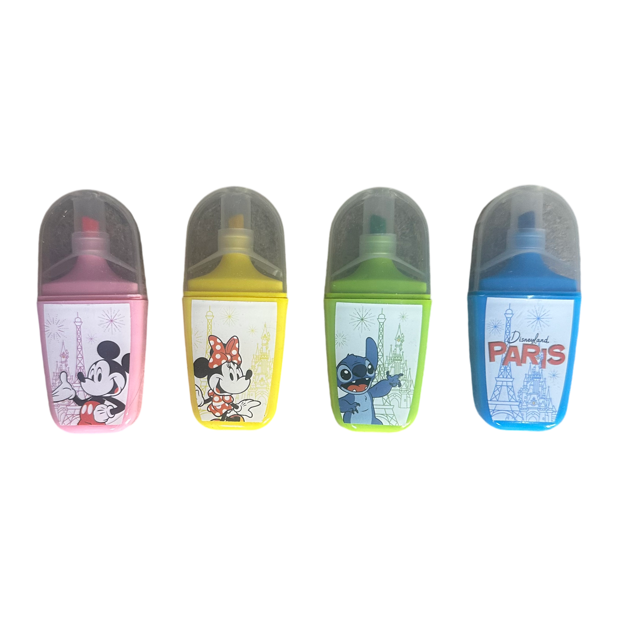 Disney - Mickey Mouse : Set de 4 surligneurs "Paris" - Disneyland Paris - Disney Store - disney parks - shop disney - le Palais des Goodies