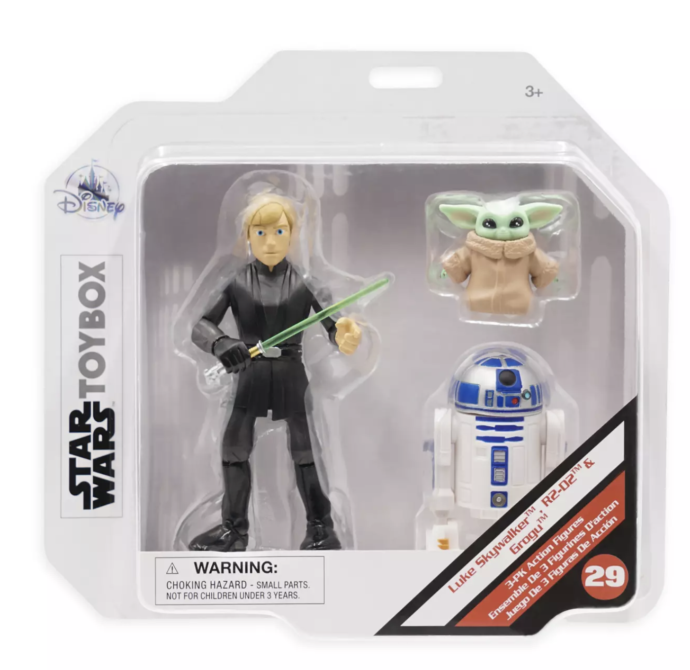 Star Wars - Toy Box : Figurine articulée Luke Skywalker, R2-D2 and Grogu