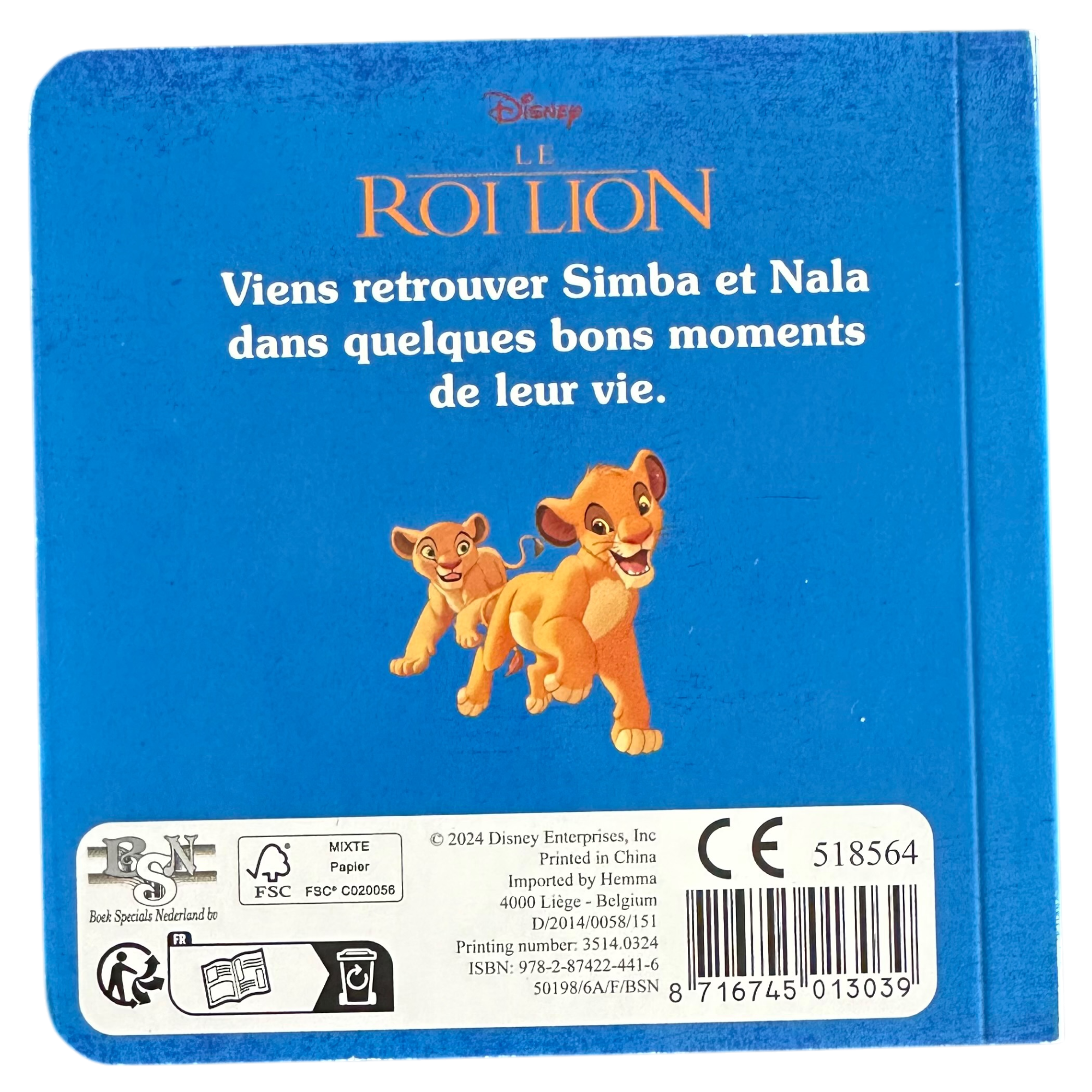 Disney - Le roi Lion : Livre Simba et Nala - Disneyland Paris - disney parks -  disney store - shop disney - le palais des goodies
