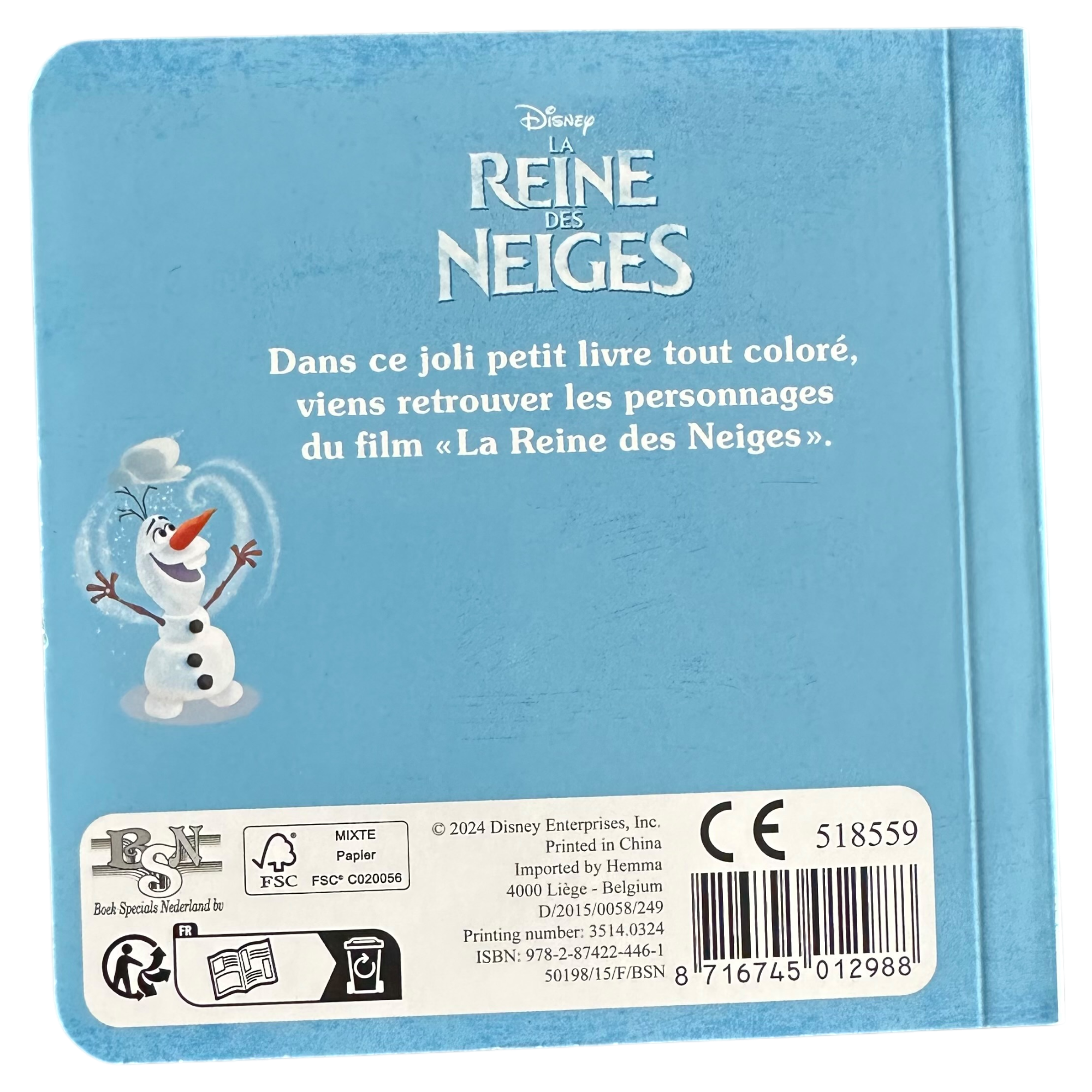 Disney - La reine des neiges : Mes amis dArendelle - Disneyland Paris - disney parks - disney store - shop disney - le palais des goodies