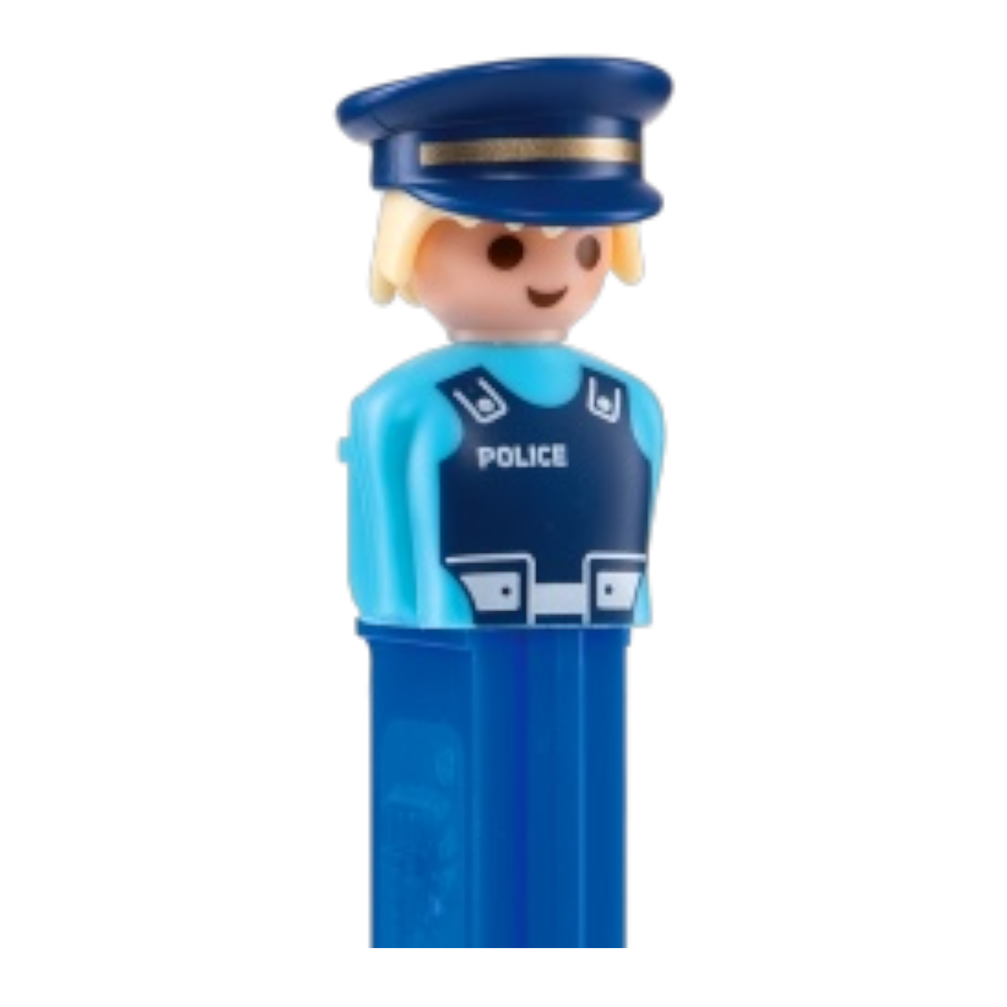 PEZ - Playmobil : Distributeur Police   Bonbon aux fruits - le palais des goodies