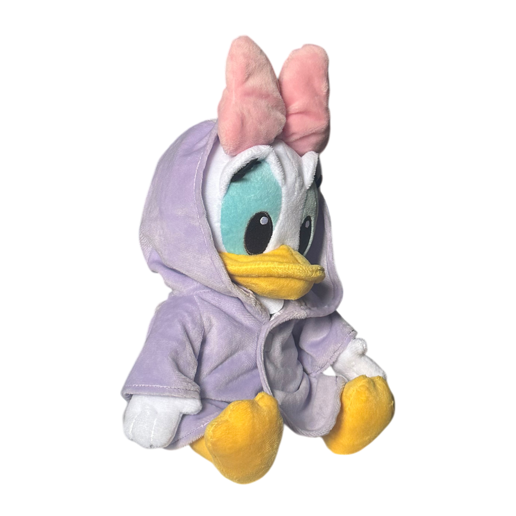 Disney - Daisy Duck : Peluche bébé "capuche" - disneyland - disneyland paris - disney paerks - disney store - shop disney - le palais des Goodies