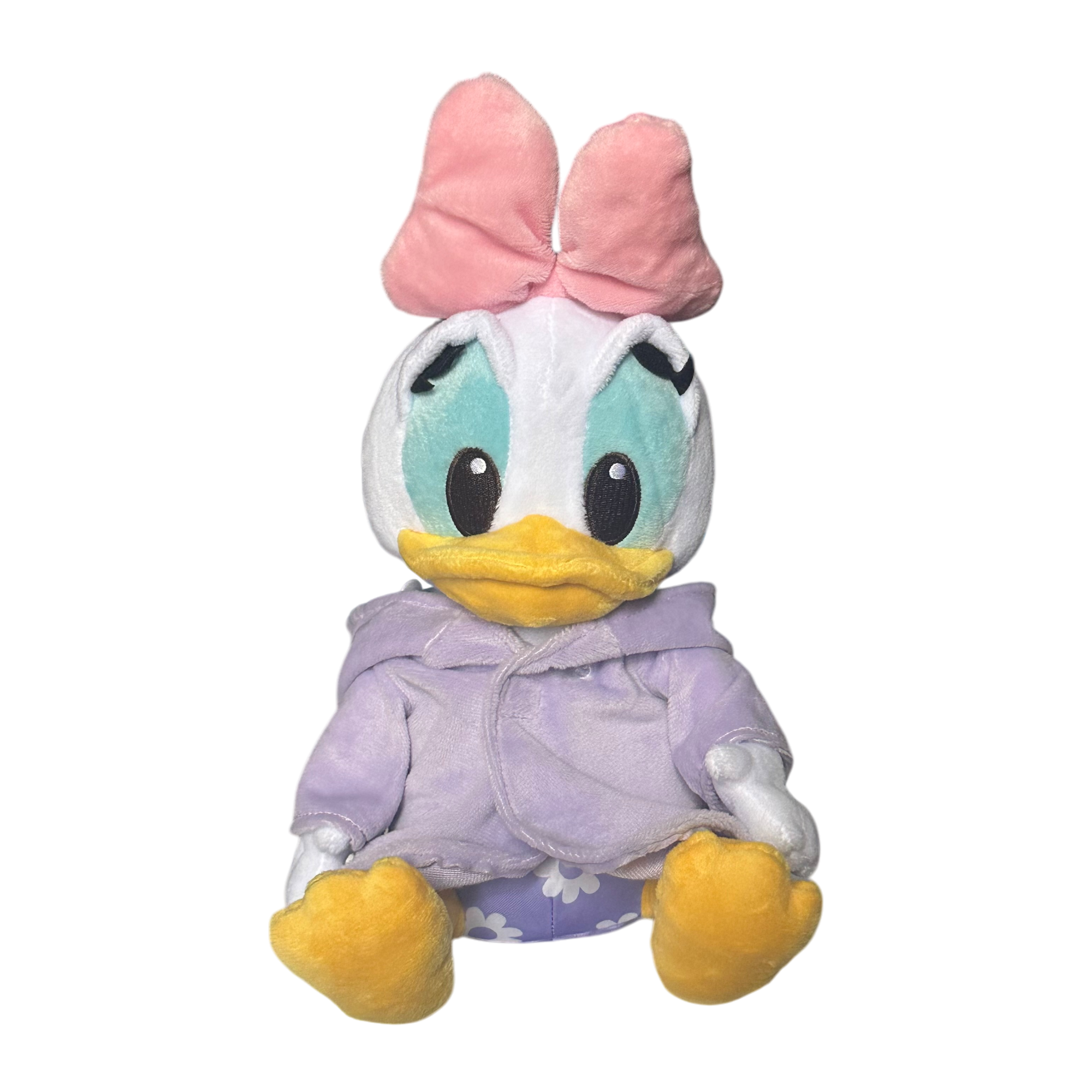 Disney - Daisy Duck : Peluche bébé "capuche" - disneyland - disneyland paris - disney paerks - disney store - shop disney - le palais des Goodies