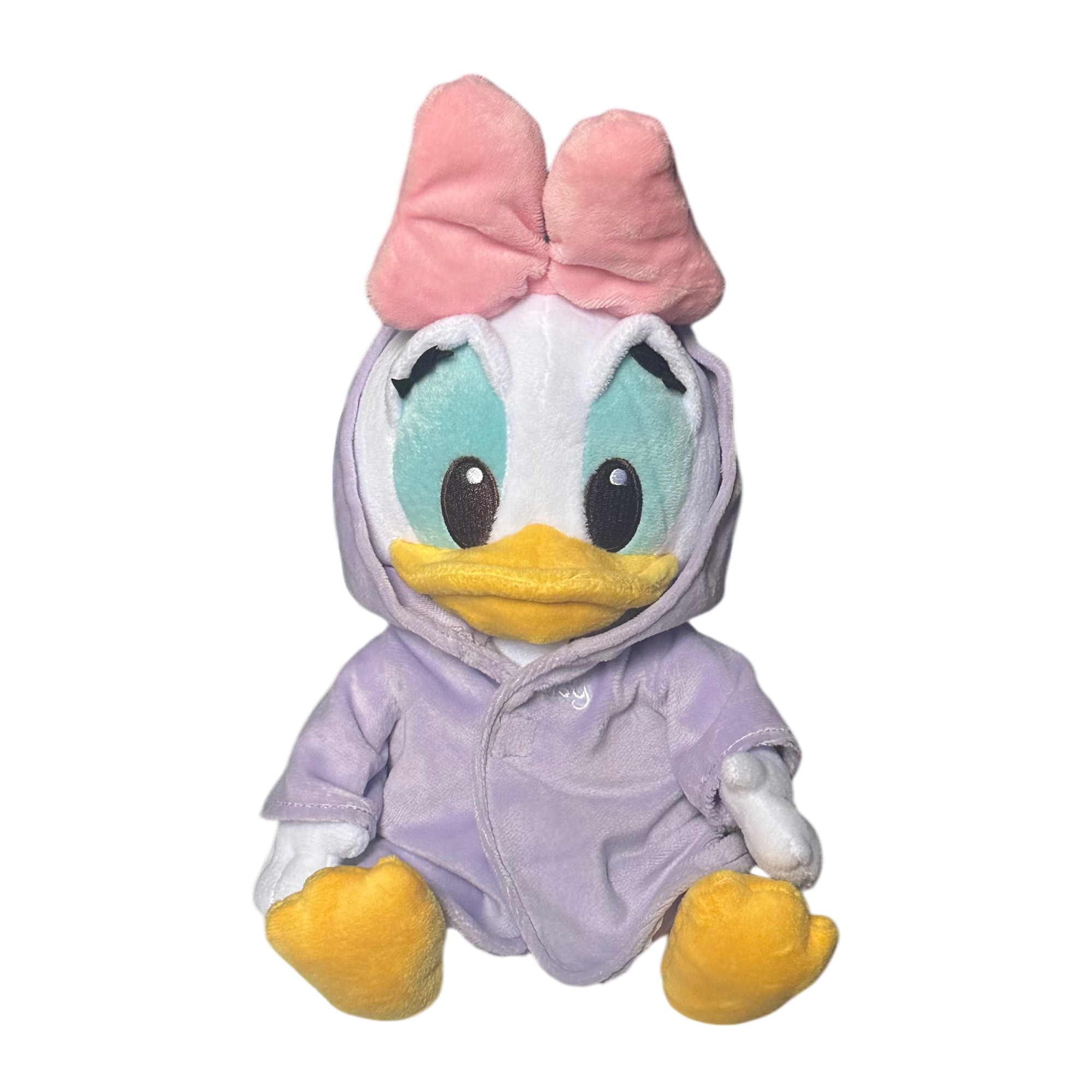 Disney - Daisy Duck : Peluche bébé "capuche" - disneyland - disneyland paris - disney paerks - disney store - shop disney - le palais des Goodies