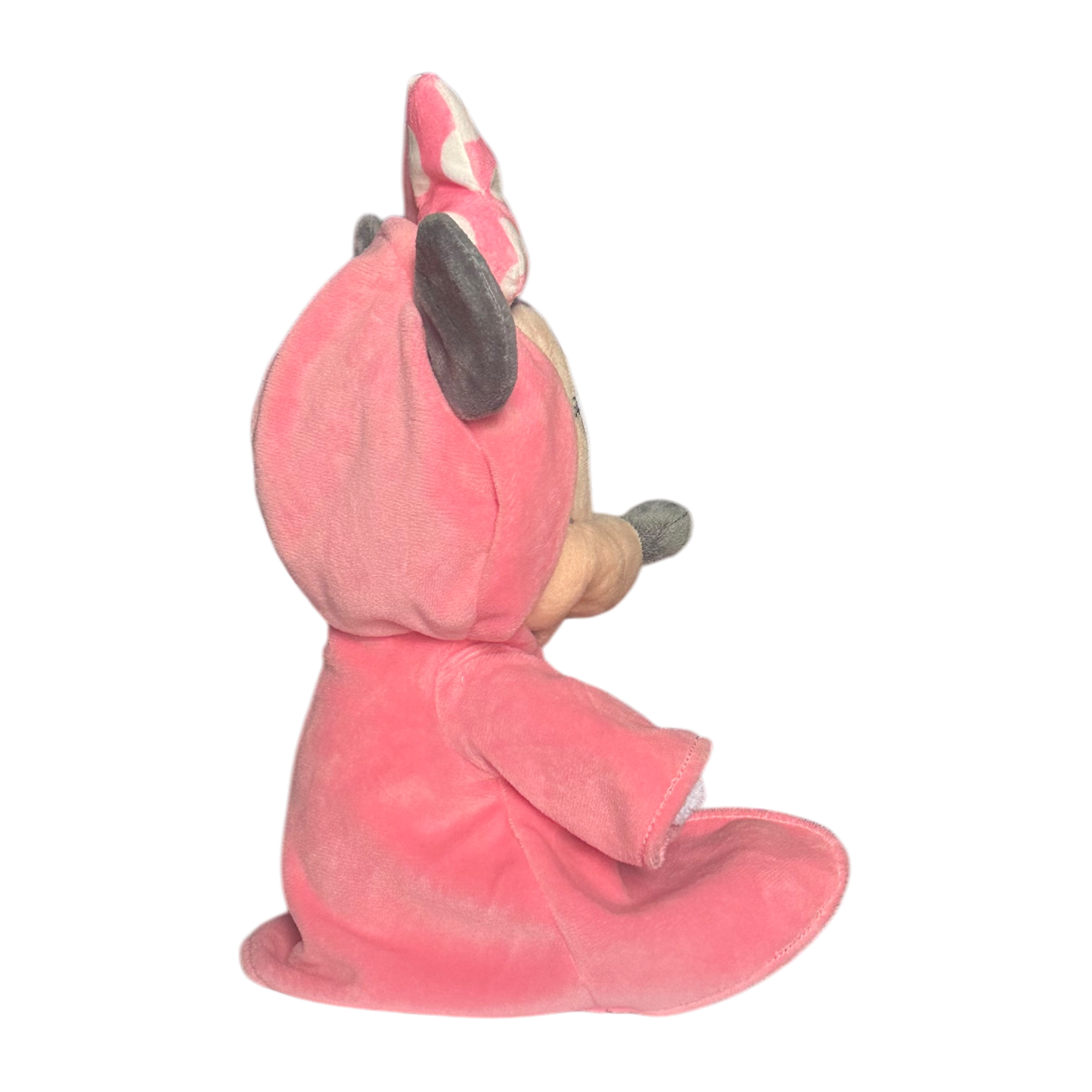 Disney - Minnie Mouse : Peluche bébé "capuche" - disneyland - disneyland paris - disney parks - disney stire - snop disney - le palais des goodies