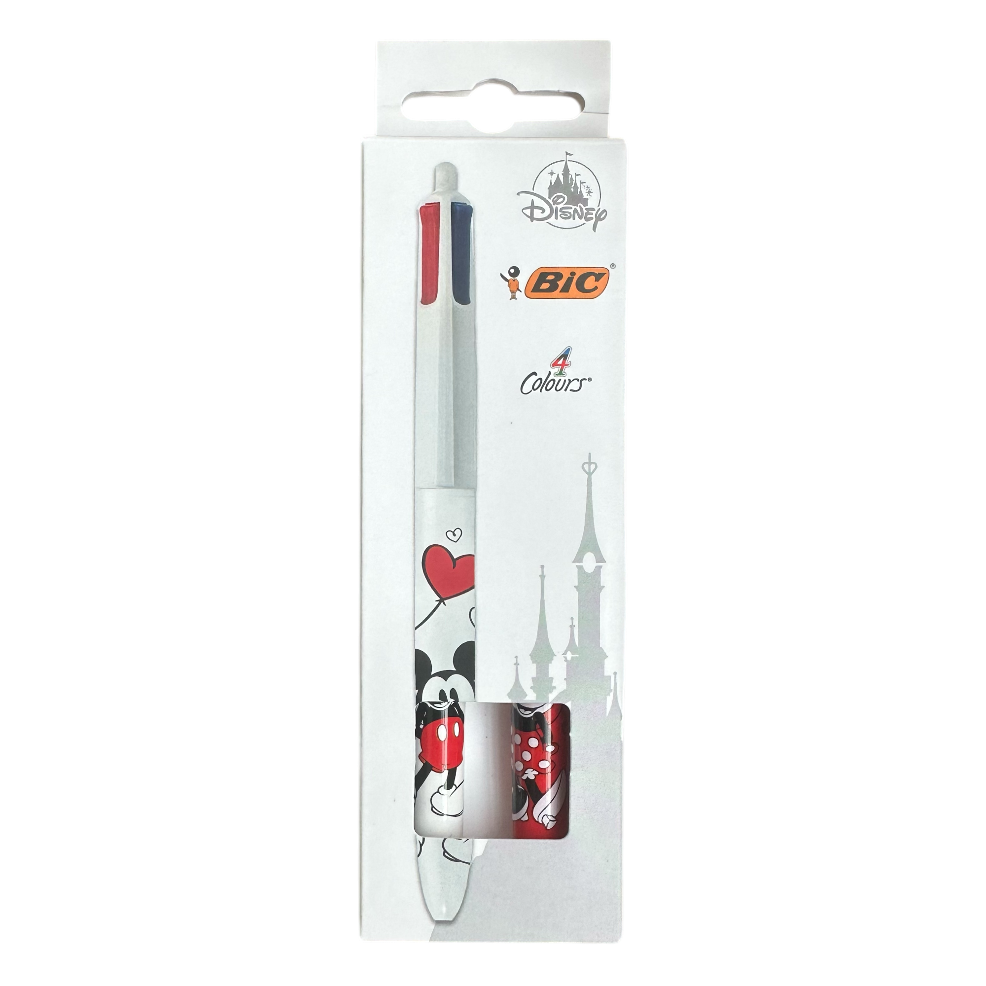 Disney - Mickey Mouse : Set de 2 BIC 4 couleurs "love" - disneyland - Disneyland Paris - disney parks - disney store - shop disney - le palais des goodies