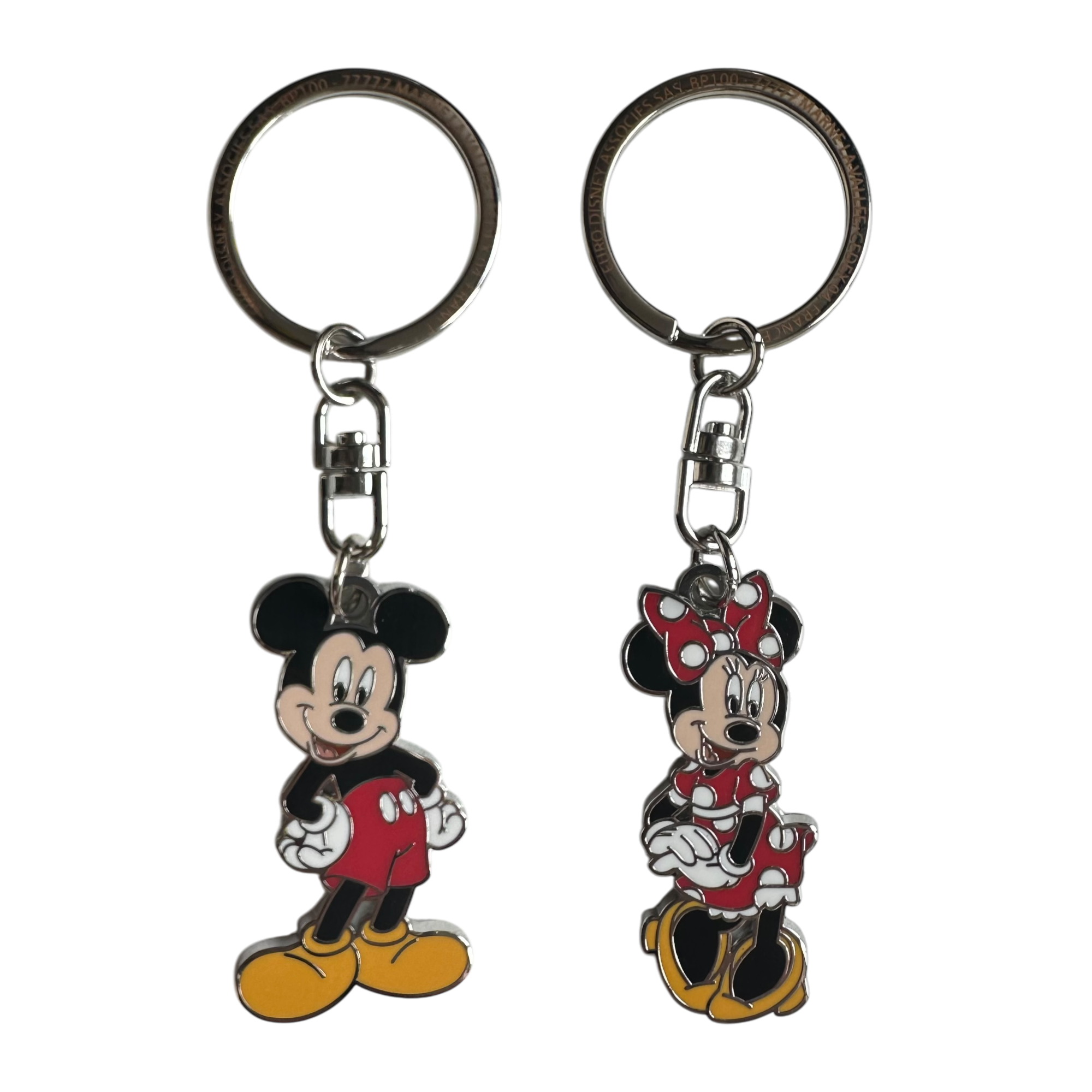 Disney - Mickey Mouse : Lot de 2 porte-clés en métal - disneyland - Disneyland Paris - disney parks - disney store - shop disney - le palais des goodies
