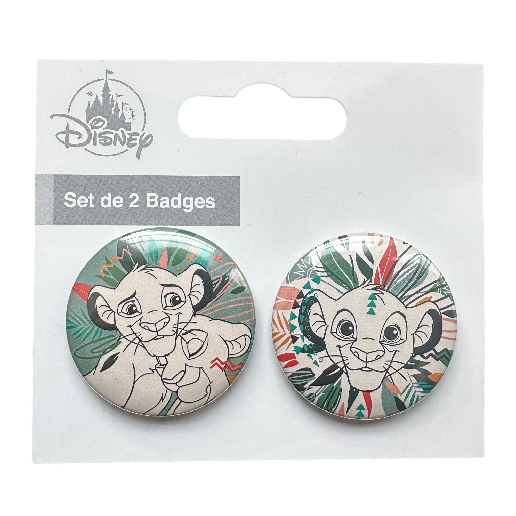 Disney - Le roi lion : Lot de 2 badges - disneyland - Disneyland Paris - Disney parks - disney store - shop disney - le palais des goodies
