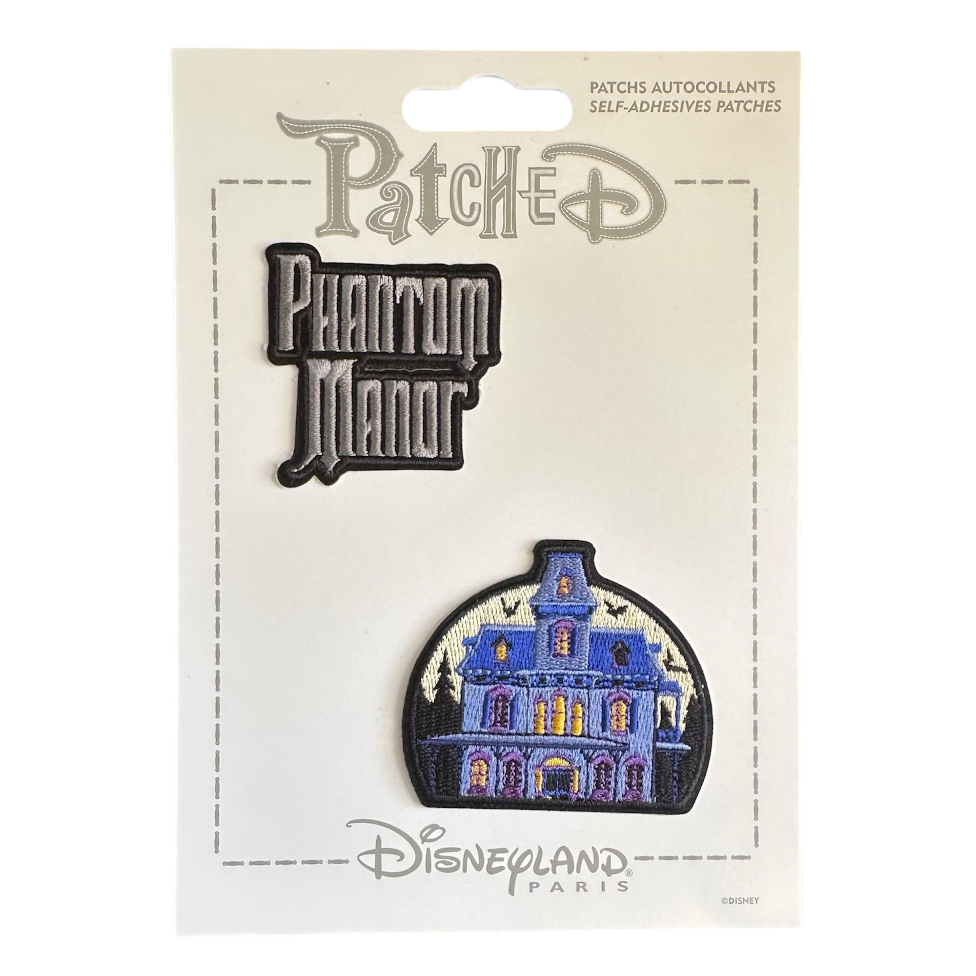 Disney - Phantom Manor : Lot 2 Patchs autocollants - disneyland - disneyland Paris - disney parks - disney store - shop disney - le palais des goodies