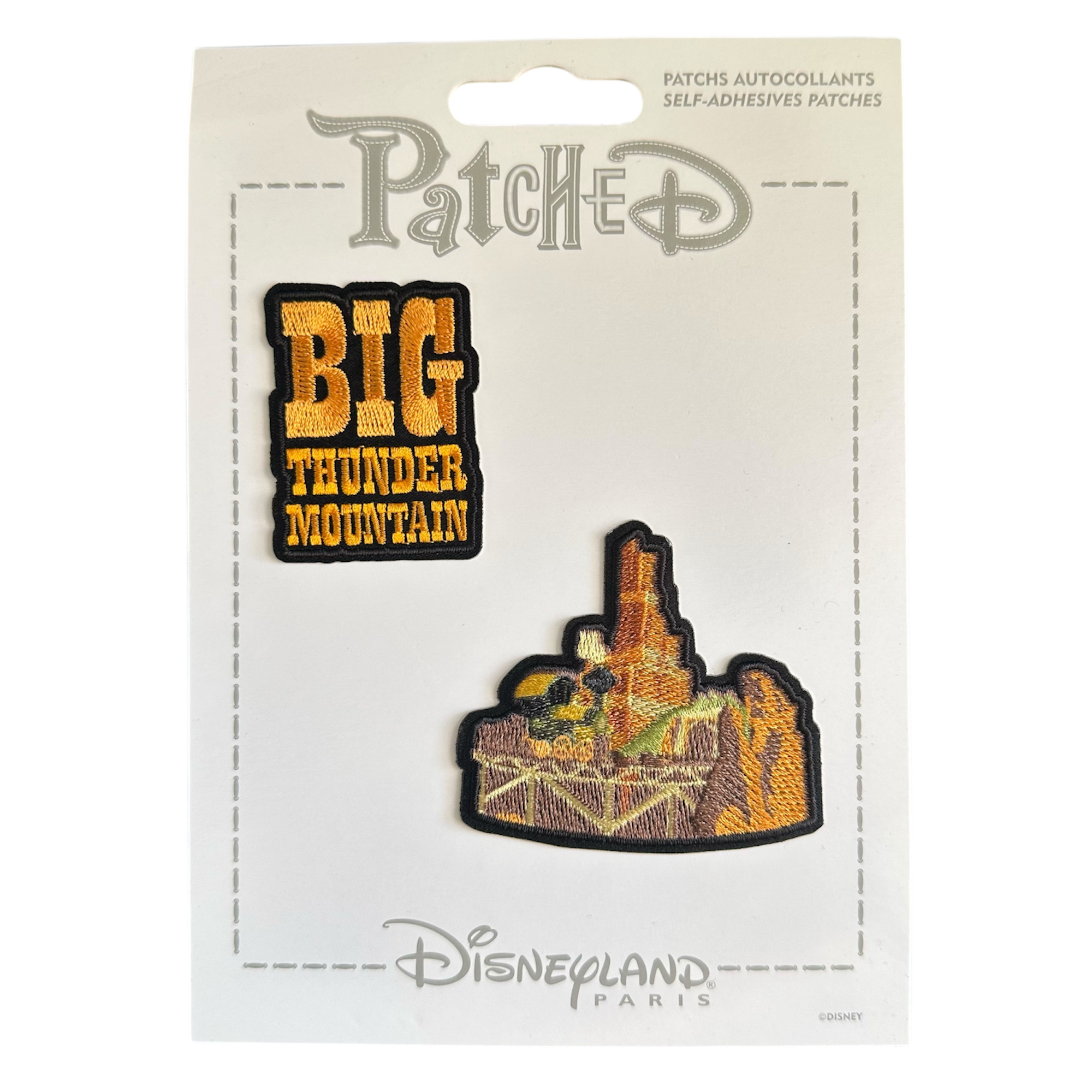 Disney - Big Thunder Mountain : Lot 2 Patchs autocollants - disneyland - disneyland Paris - disney parks - disney store - shop disney - le palais des goodies