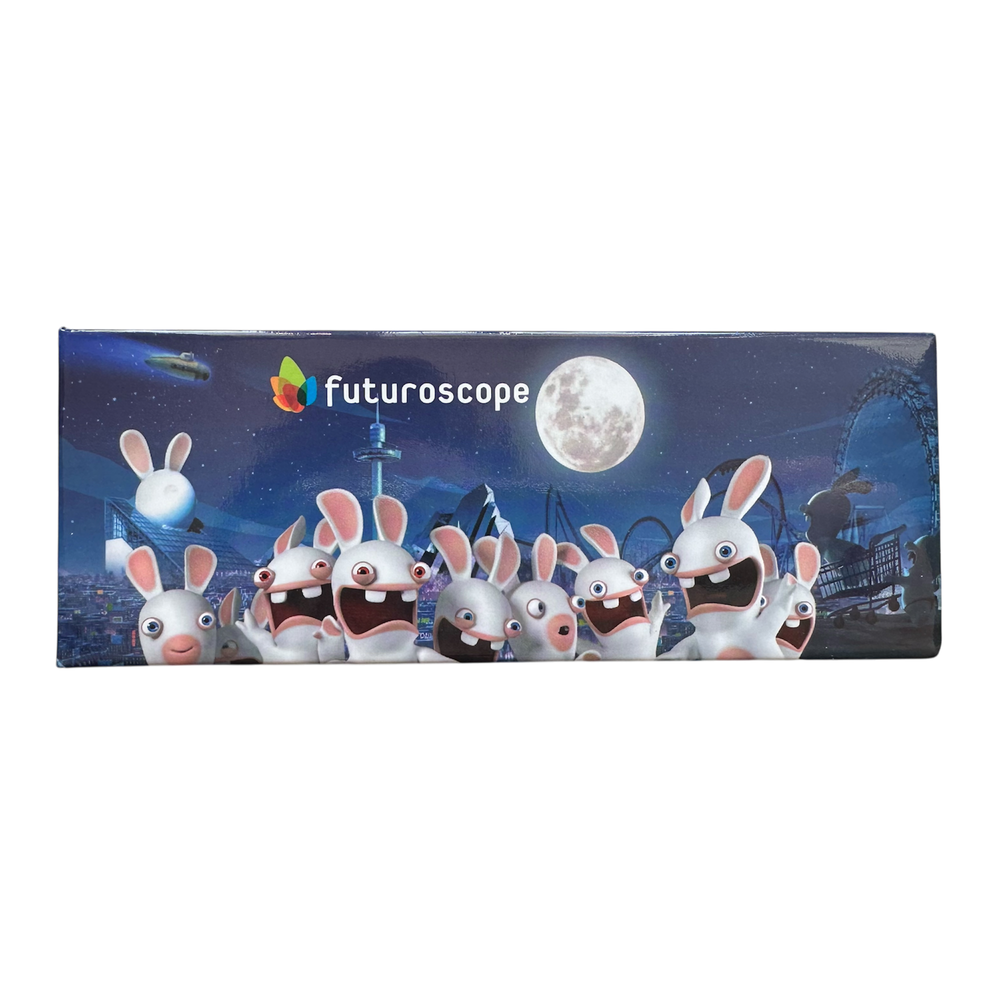 Futuroscope - Le lapins crétins​ : Magnet panoramique nuit - 0000000336864 - le palais des goodies