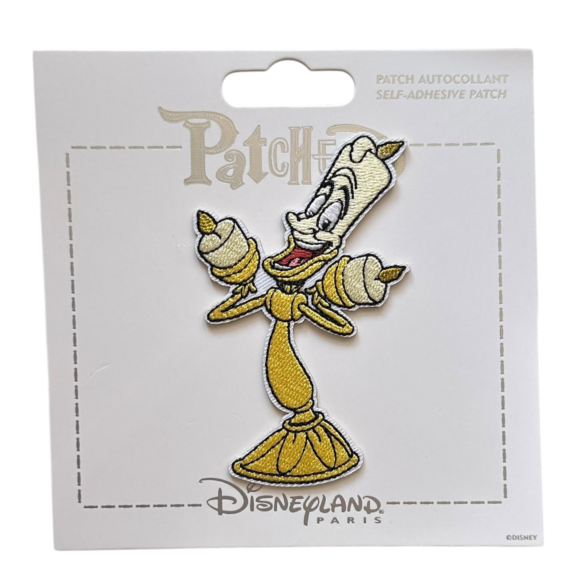 Disney - La Belle et la Bête : Patch autocollant "Lumière" - disneyland - Disneyland Paris - disney parks - disney store - shop disney - le palais des goodies