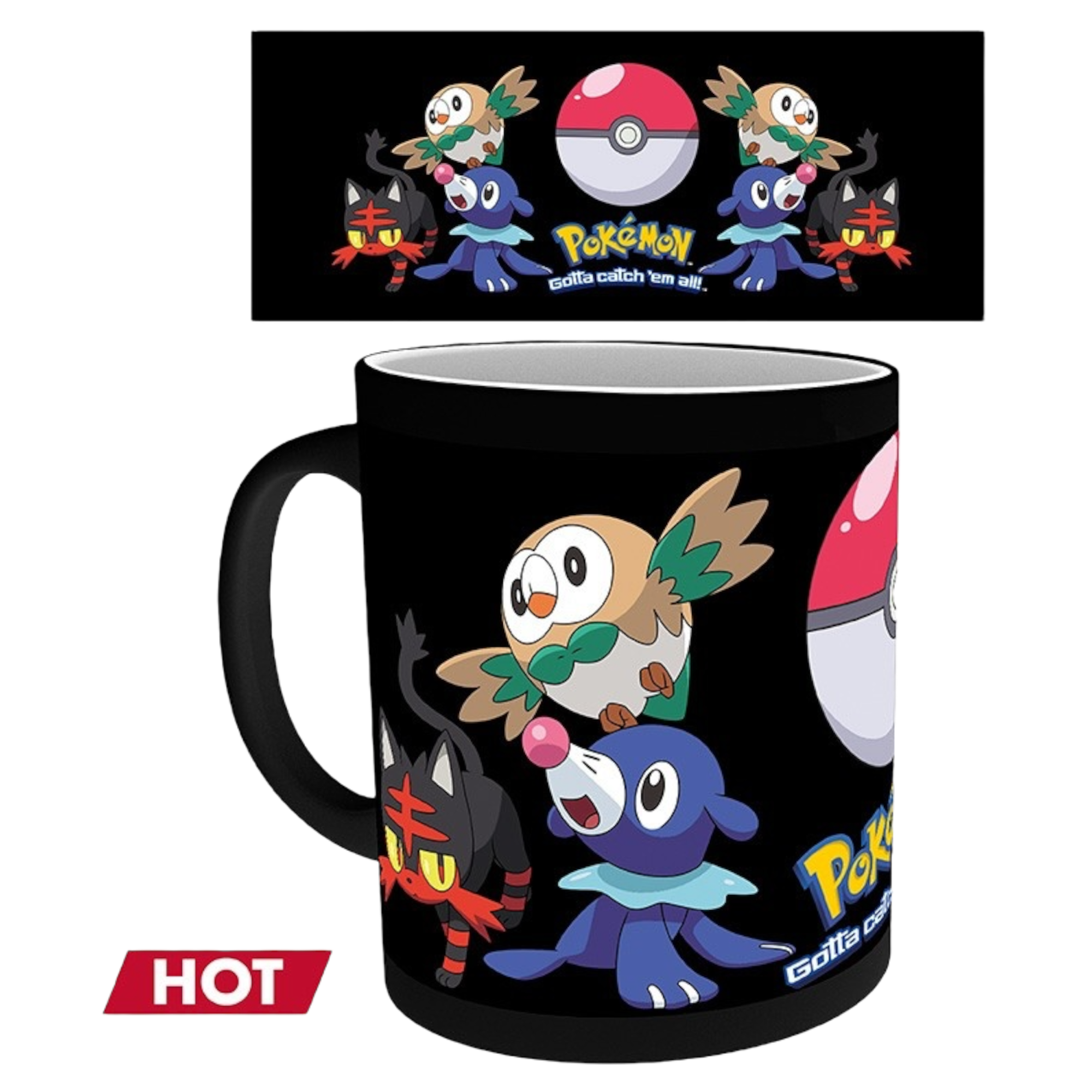 Pokémon - Mug Thermo-réactif : Starters Soleil et Lune - le palais des goodies - Pokemon compagny