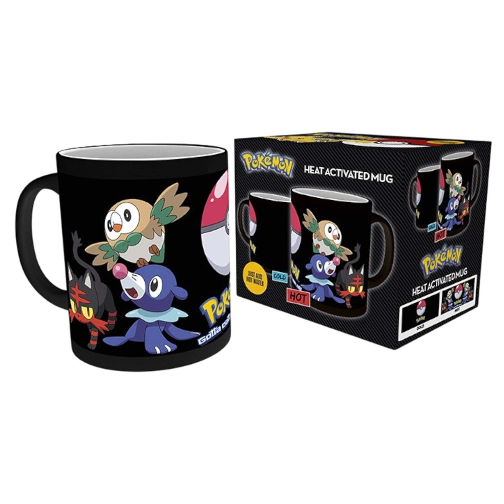 Pokémon - Mug Thermo-réactif : Starters Soleil et Lune - le palais des goodies - Pokemon compagny
