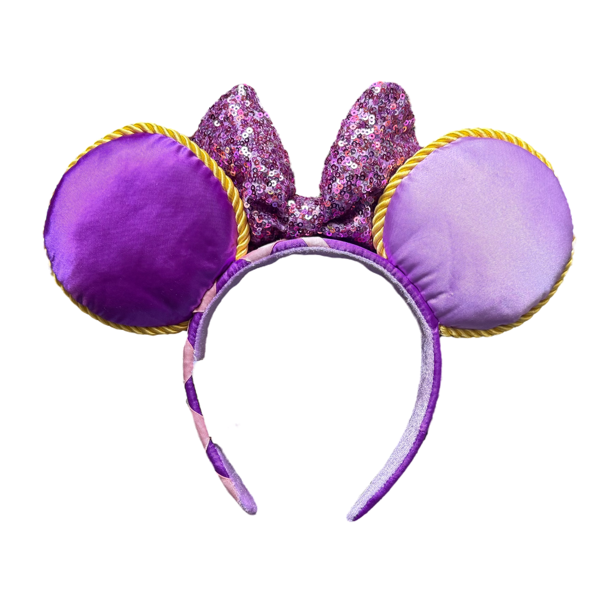 Disney - Raiponce : Serre-tête à oreilles avec nœud pailleté et couronne - disneyland - disneyland paris - disney parks - disney store - shop disney - le palais des goodies