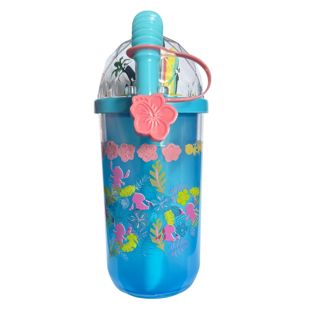 Disney - Lilo et Stitch : Gourde paille Stitch tropicale - disneyland - disneyland paris - disney parks - disney store - shop disney - le palais des goodies