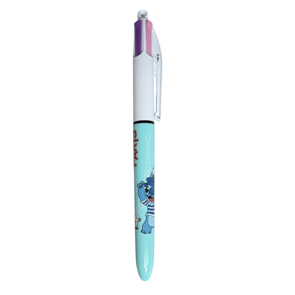Disney - Lilo et Stitch : Bic 4 couleurs "à Paris" - disneyland - disneyland paris - disney parks - disney store - shop disney - le palais des goodies