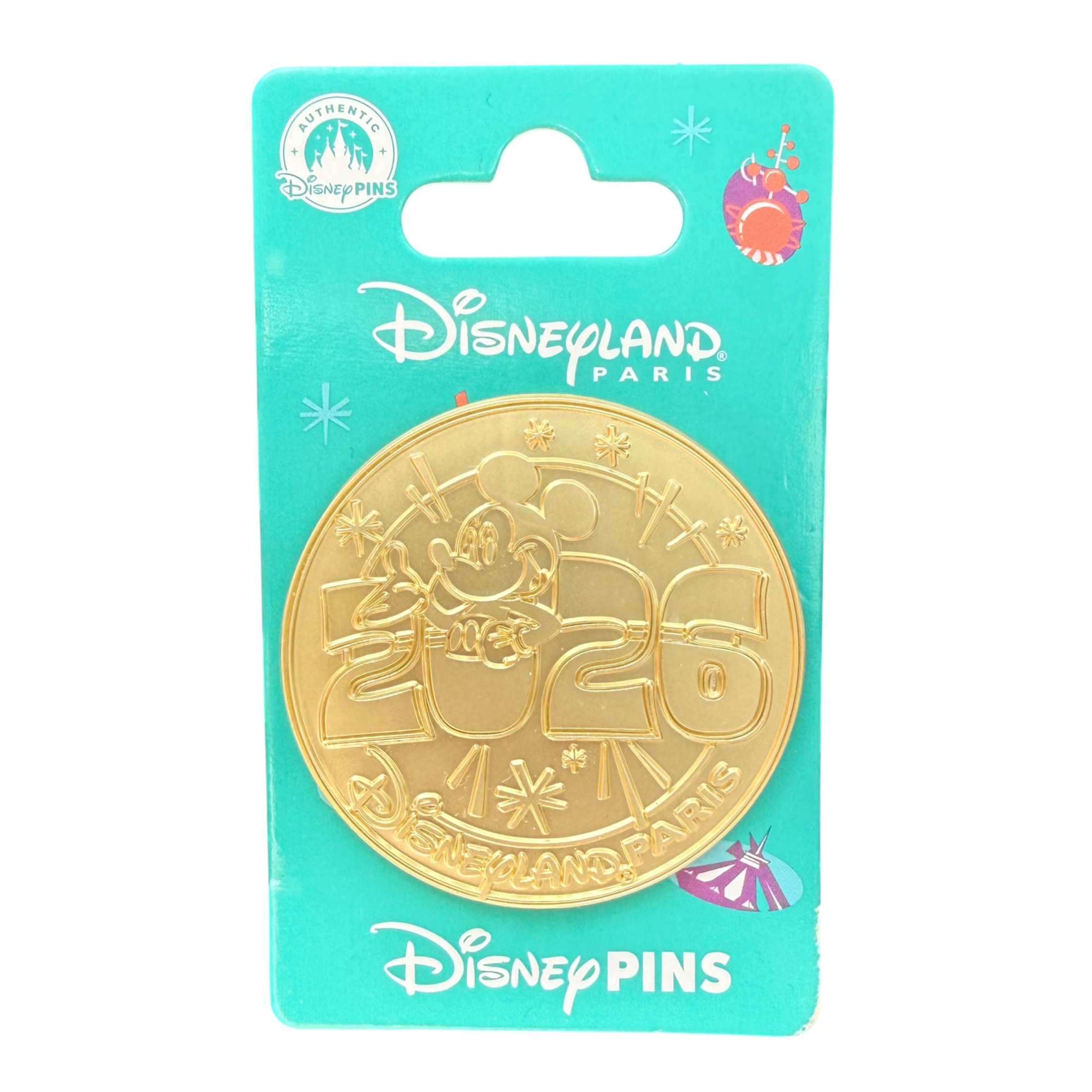 Disney - Mickey Mouse : Pins médaille date 2026 - disneyland - disneyland paris - disney parks - disney store - shop disney - le palais des goodies