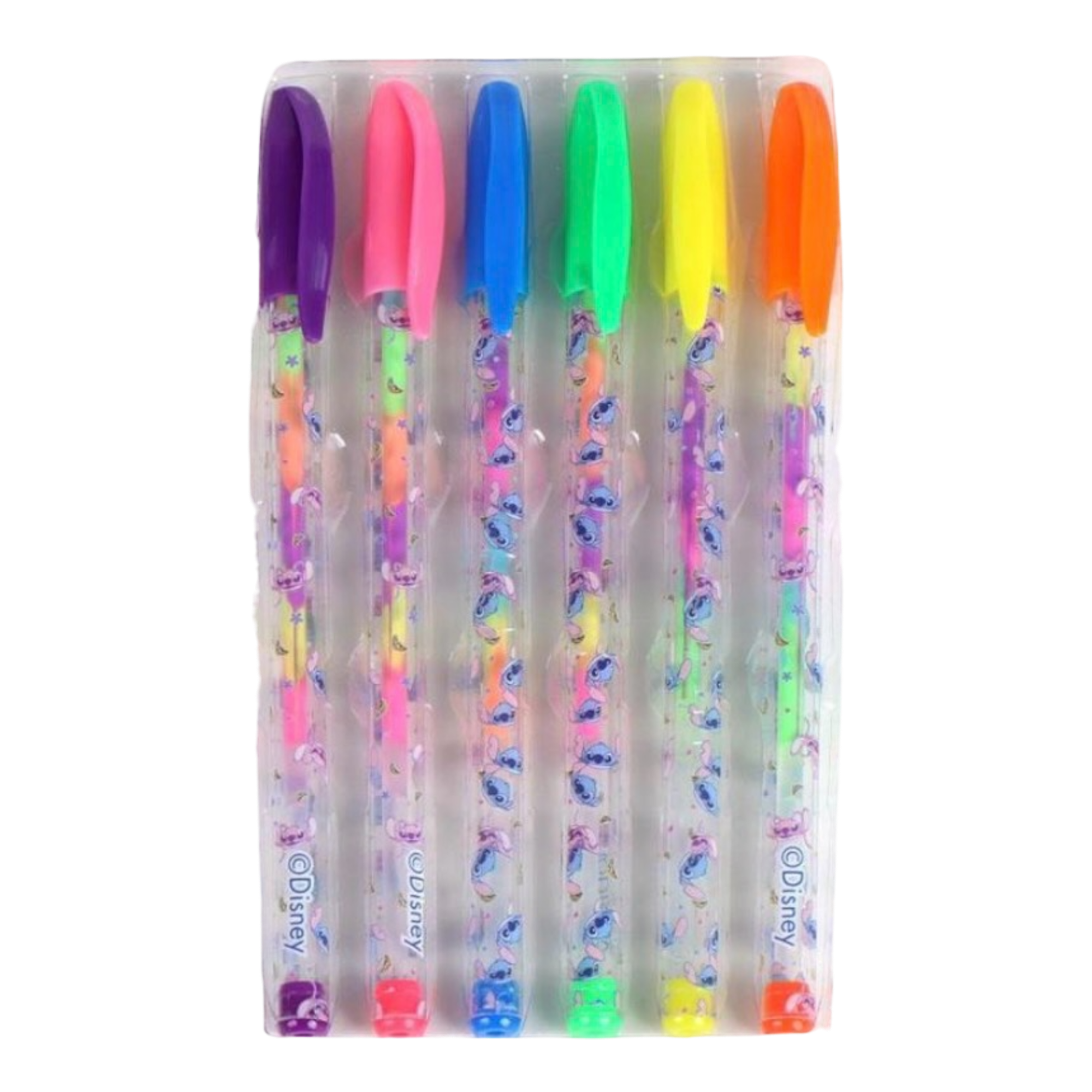 Disney - Lilo et Stitch : Lot de 6 stylos gel multicolores - disneyland - disneyland paris - disney parks - disney store - shop disney - le palais des goodies