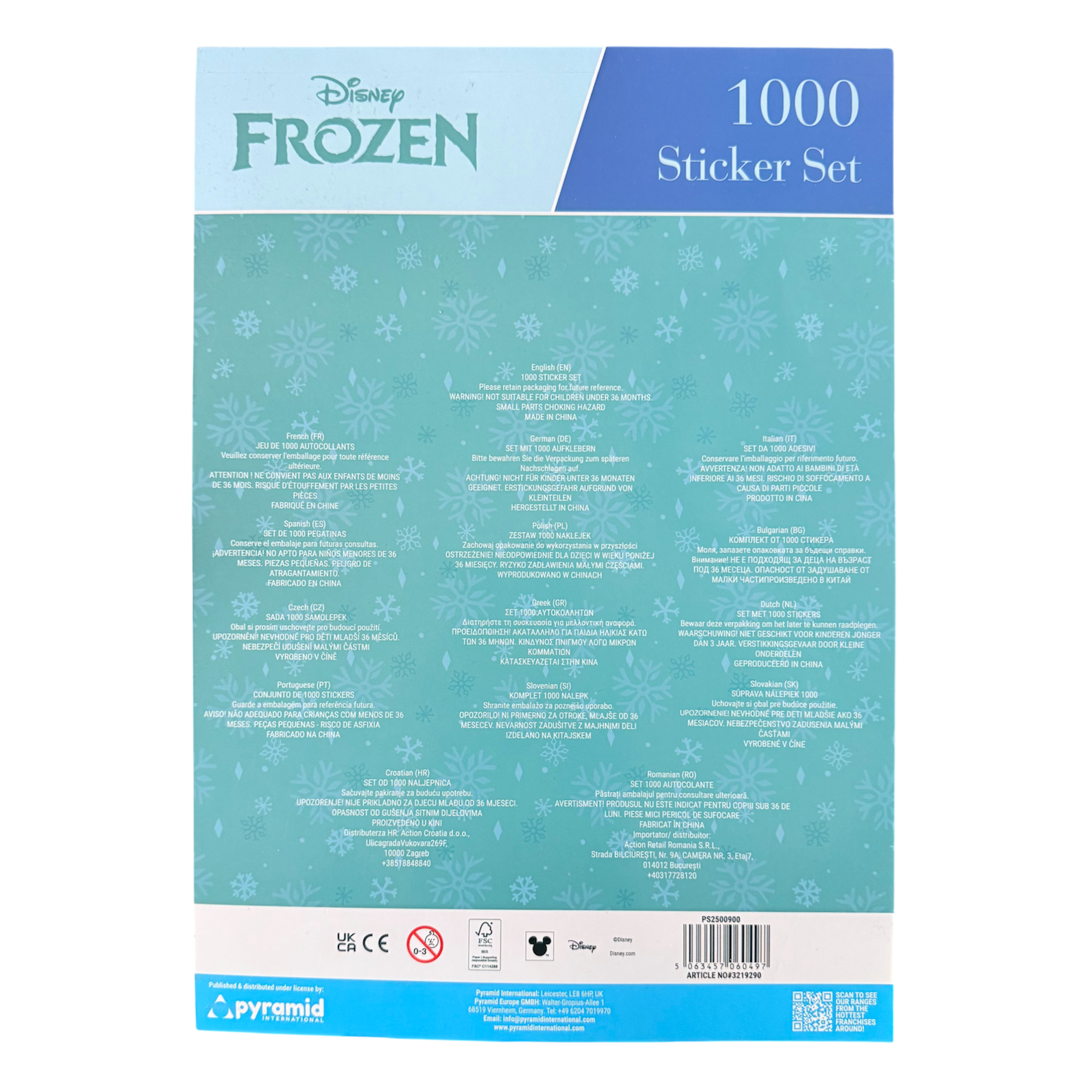 Disney - La Reine des Neiges : Set de 1000 stickers - disneyland - disneyland paris - disney parks - disney store - shop disney - le palais des goodies