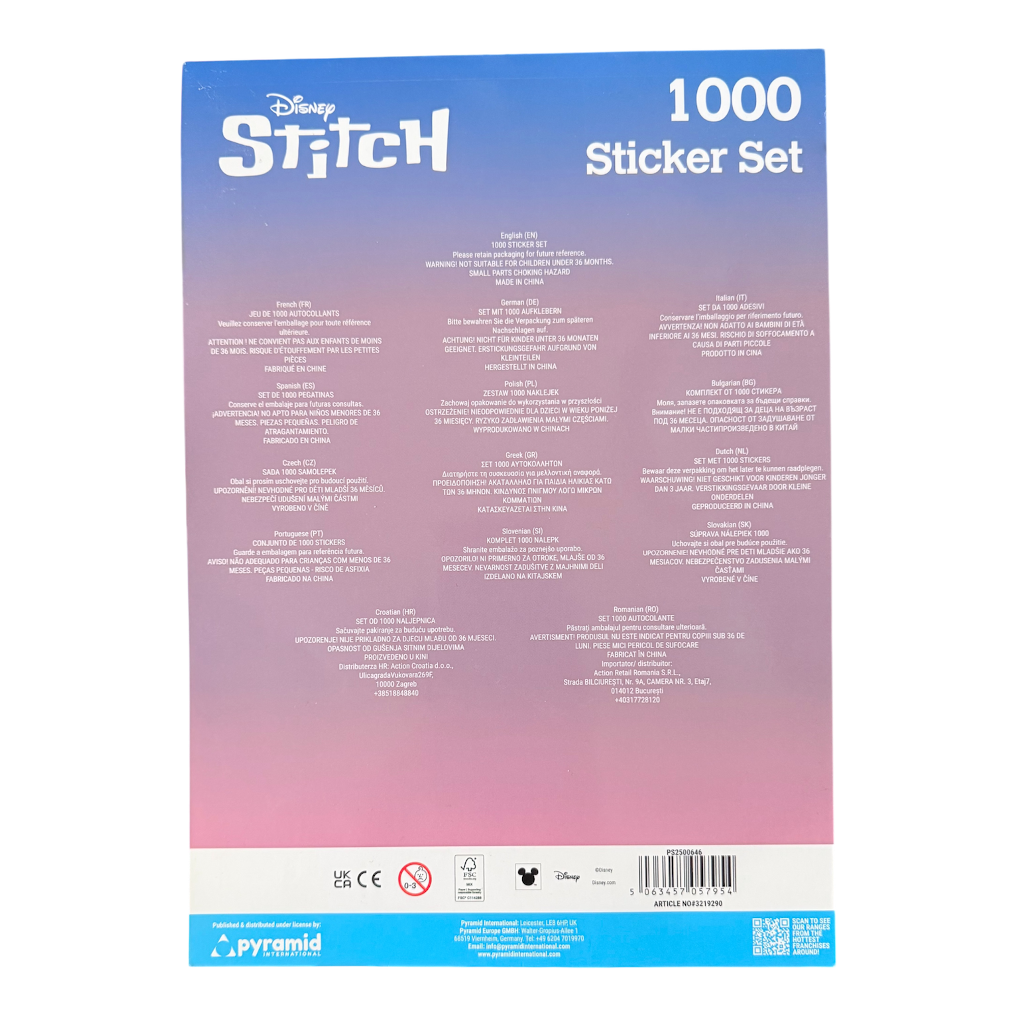 Disney - Lilo et Stitch : Set de 1000 stickers - disneyland - disneyland paris - disney parks - disney store shop disney - le palais des goodies