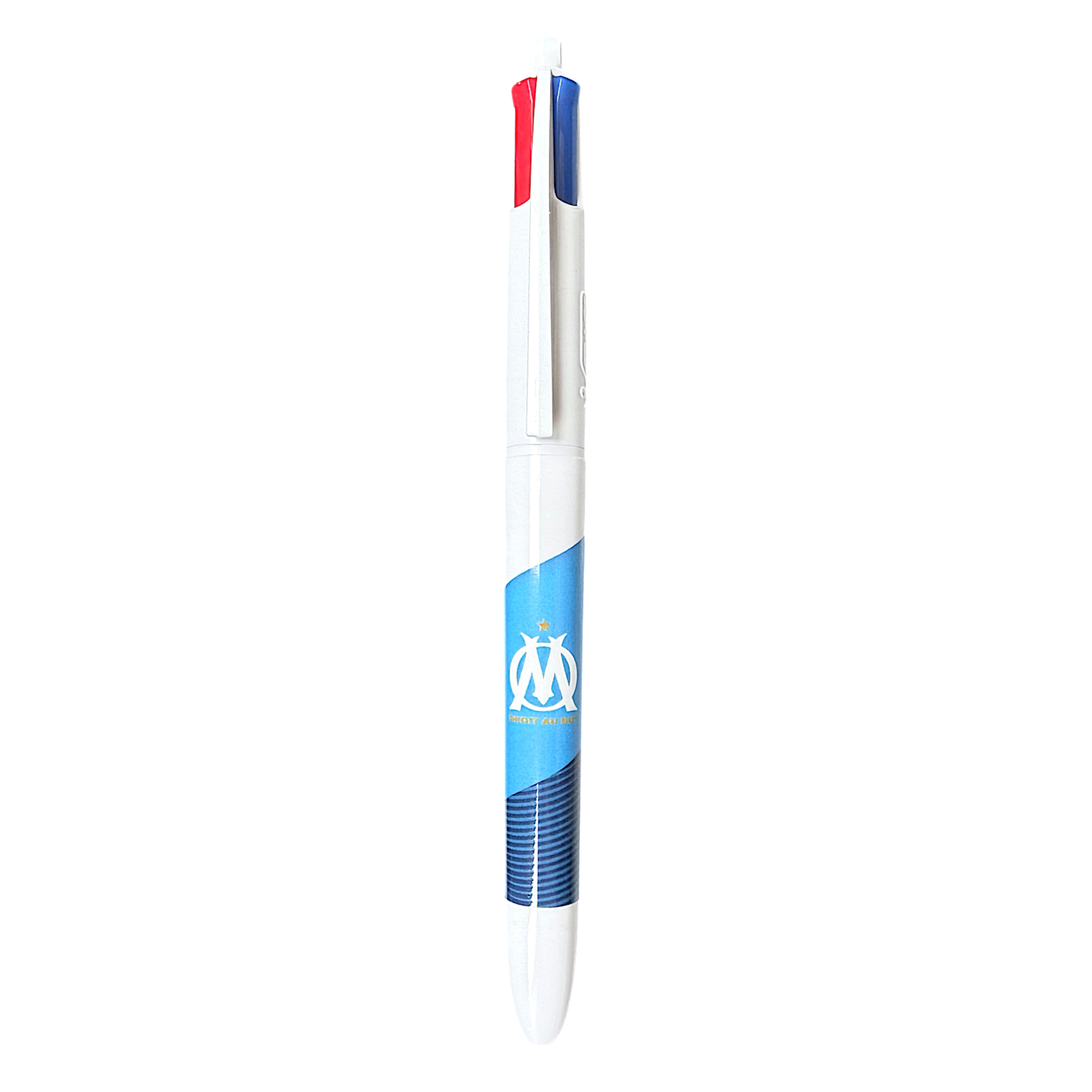 Olympique de Marseille : Stylo Bic 4 couleurs - le palais des goodies