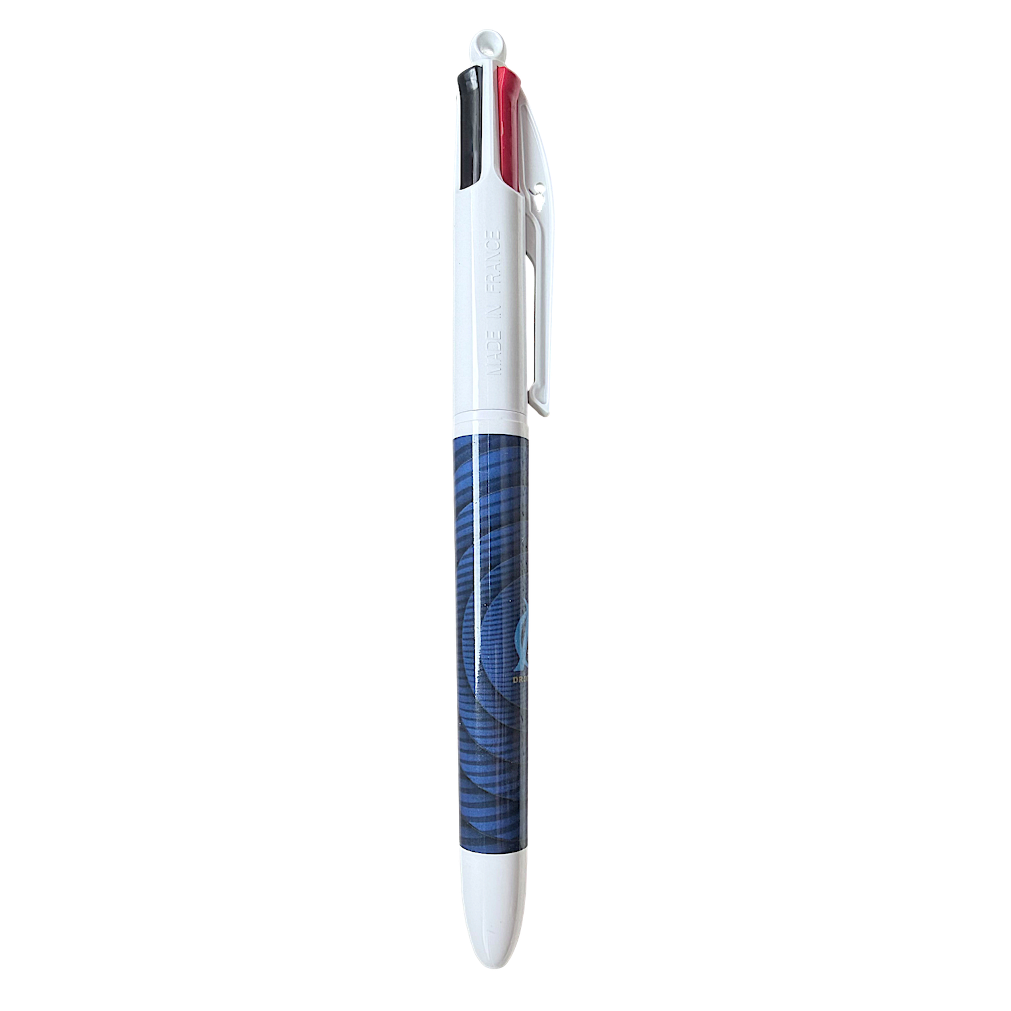 Olympique de Marseille : Stylo Bic 4 couleurs (Droit au but) - le palais des goodies
