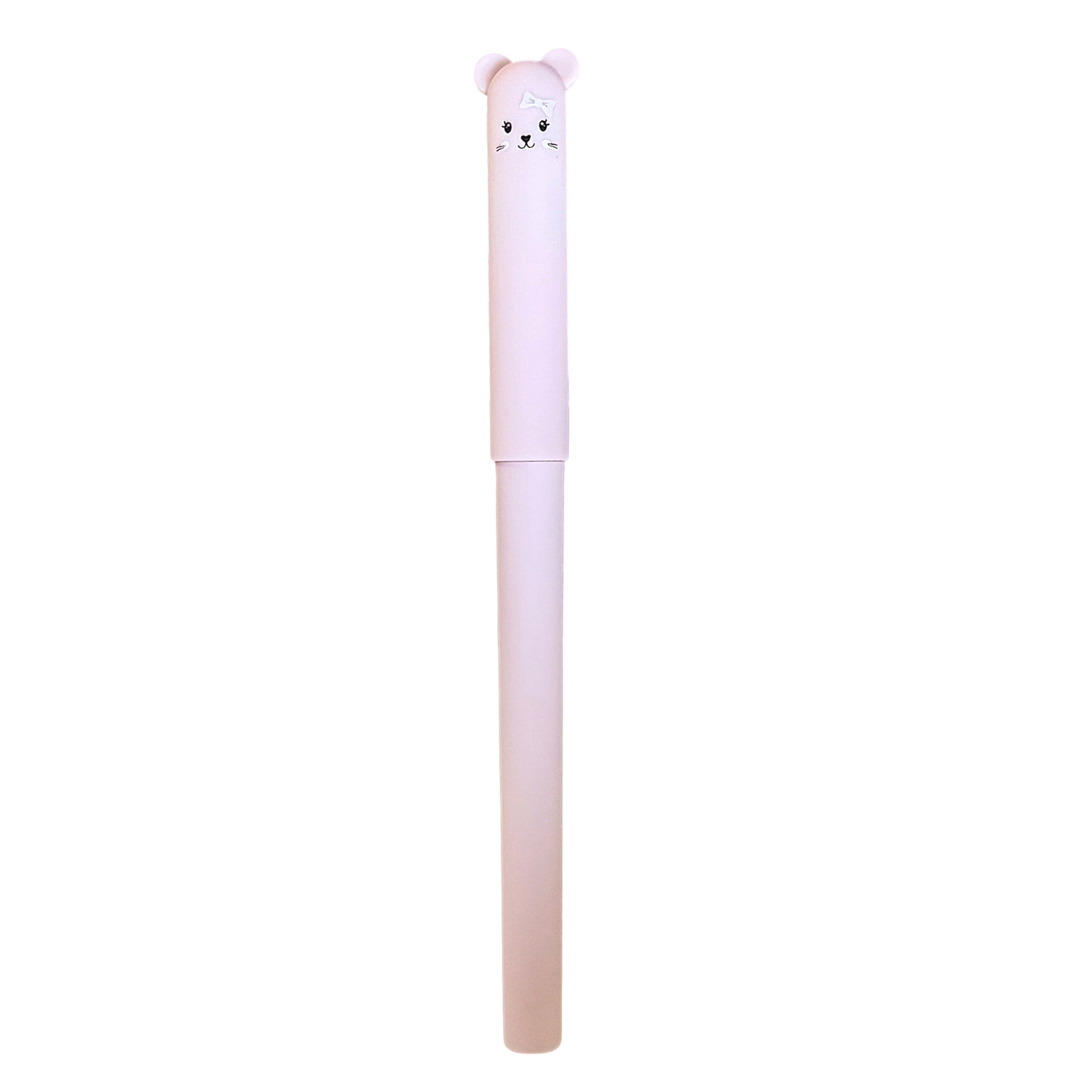 Set de 4 stylos gel effaçables animaux pastel - le palais des goodies