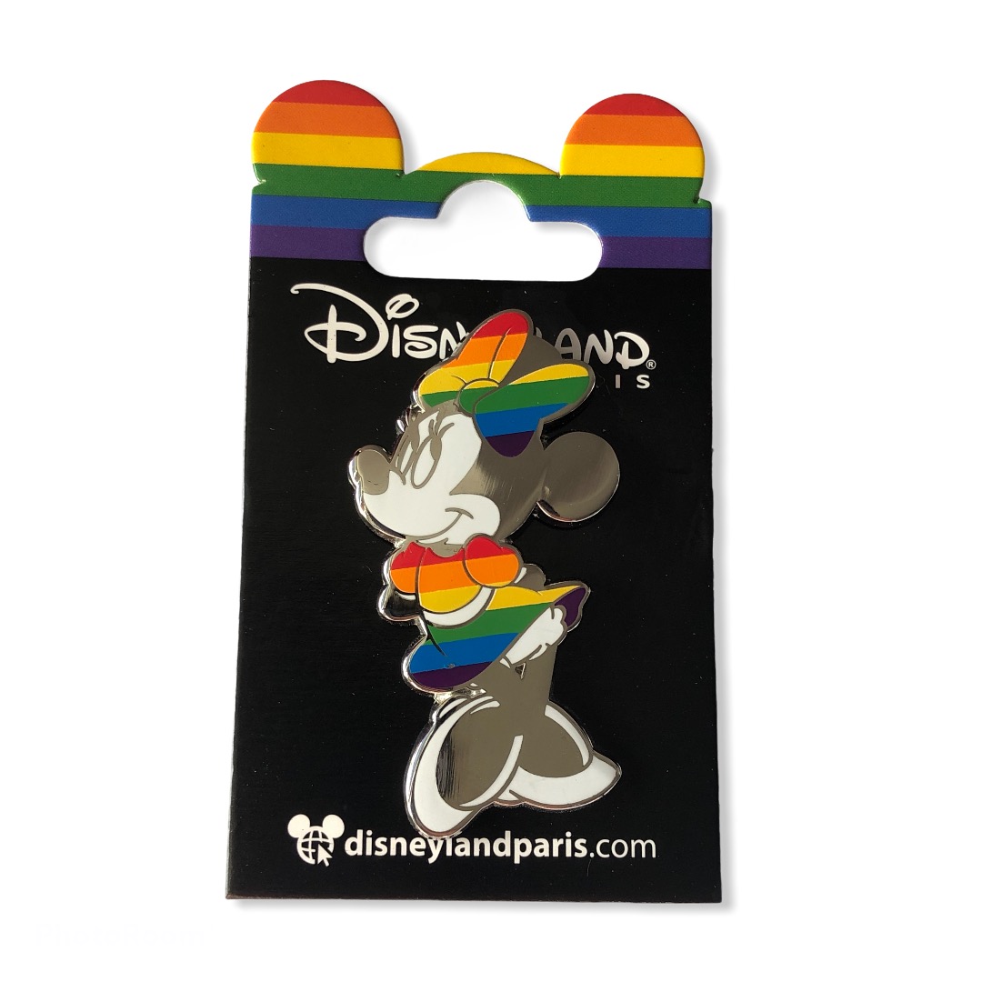 Disney - Minnie Mouse : Pin\'s rainbow MN silver OE