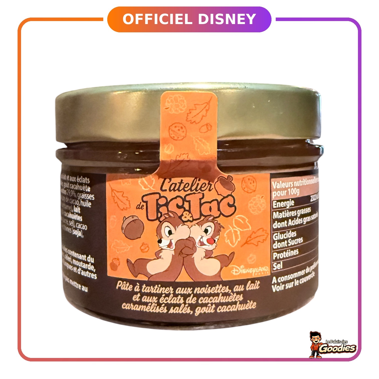 Disney - Tic et Tac : Pâte à tartiner noisettes cacahuètes