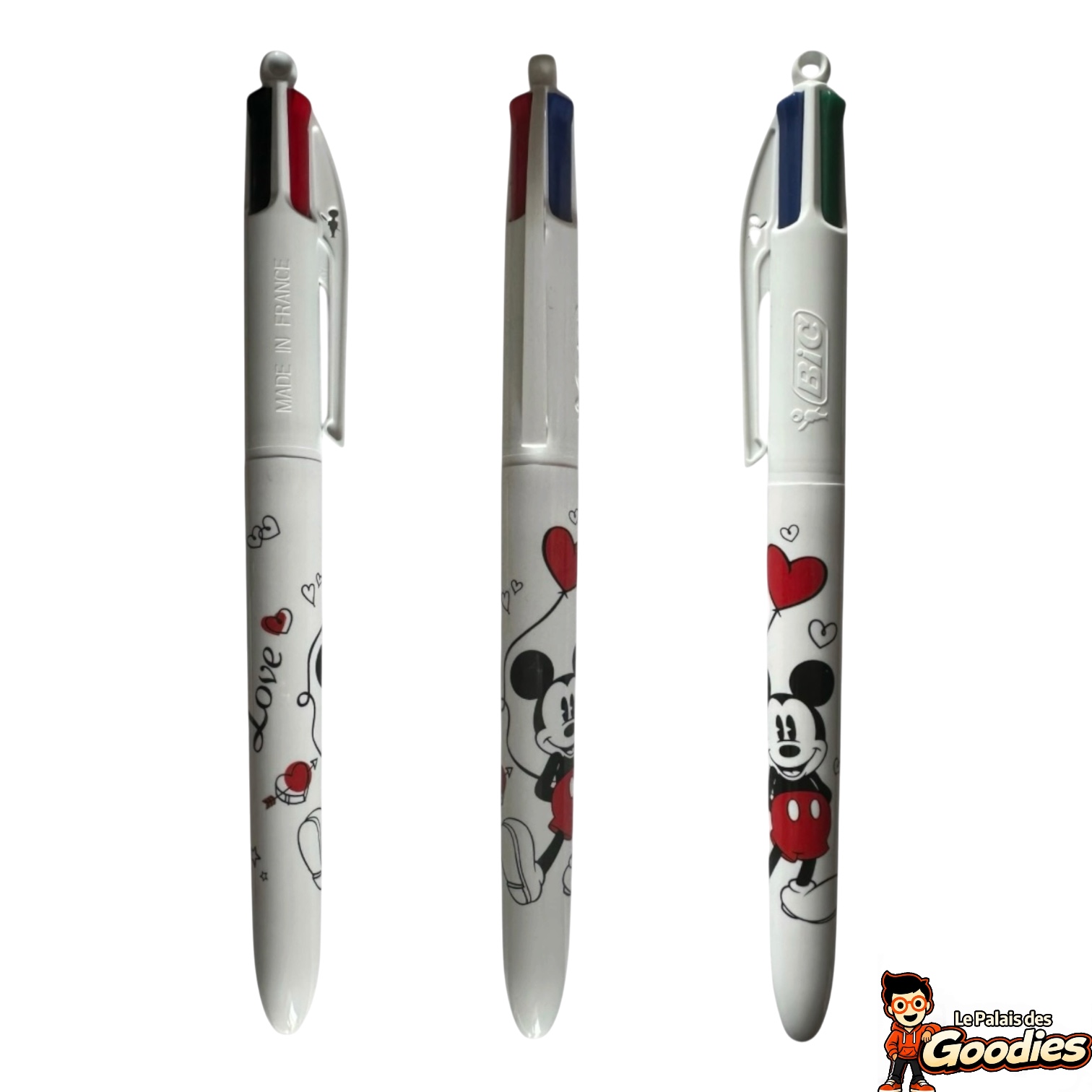 Disney - Lilo et Stitch : Lot de 2 Bic 4 couleurs "Love"