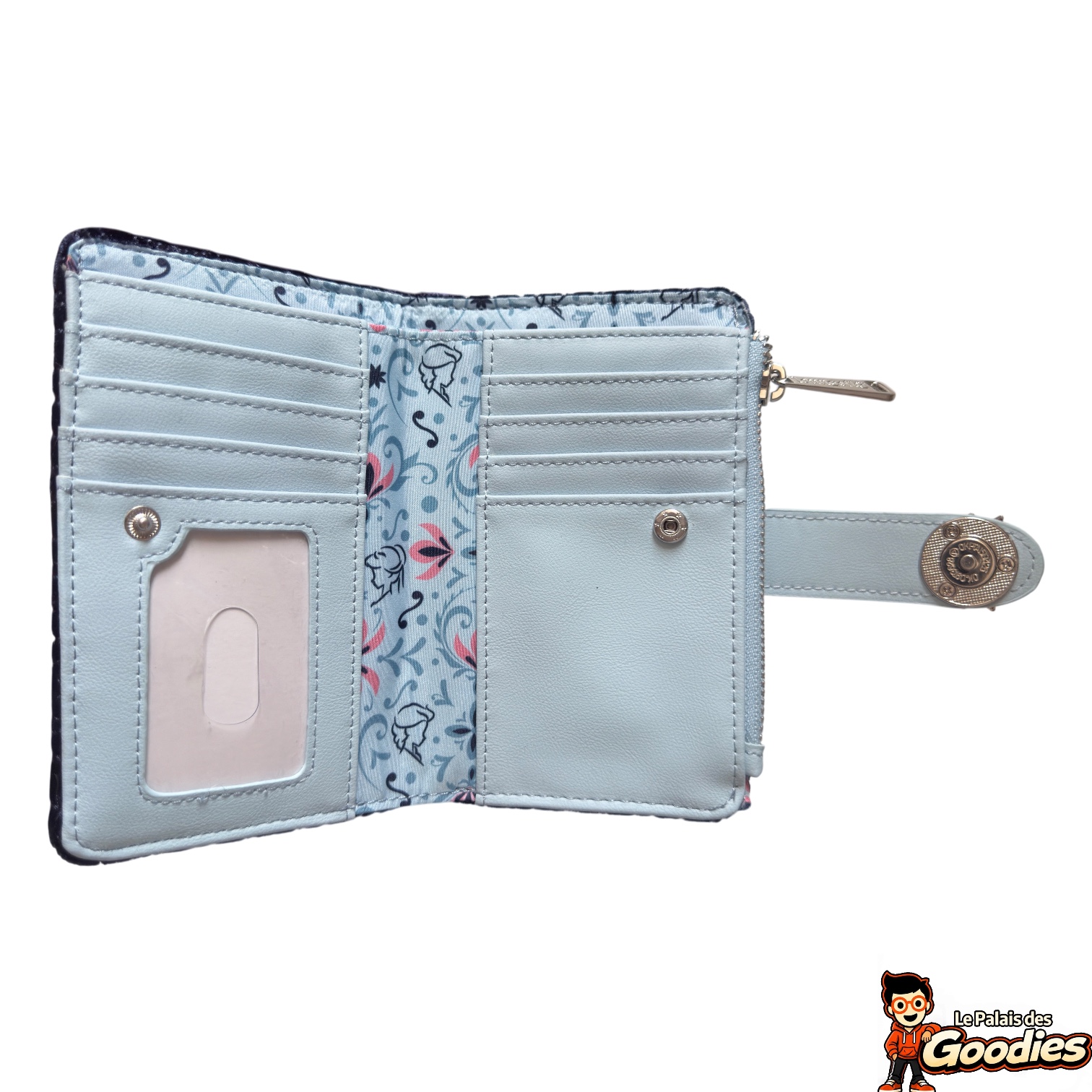 Loungefly - La Reine des Neiges : Portefeuille velours bleu brodé