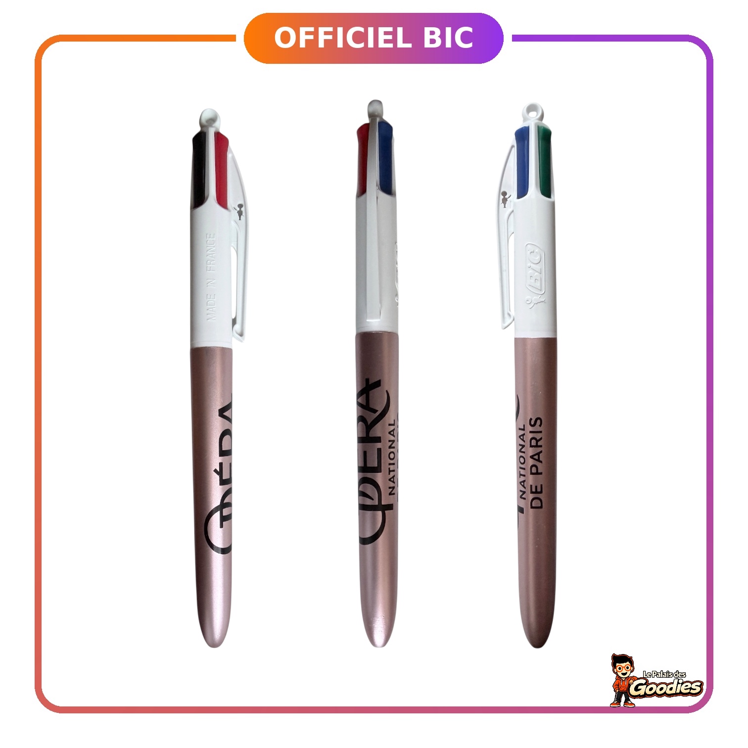 Opera National de Paris : Stylo BIC 4 couleurs "Rose"