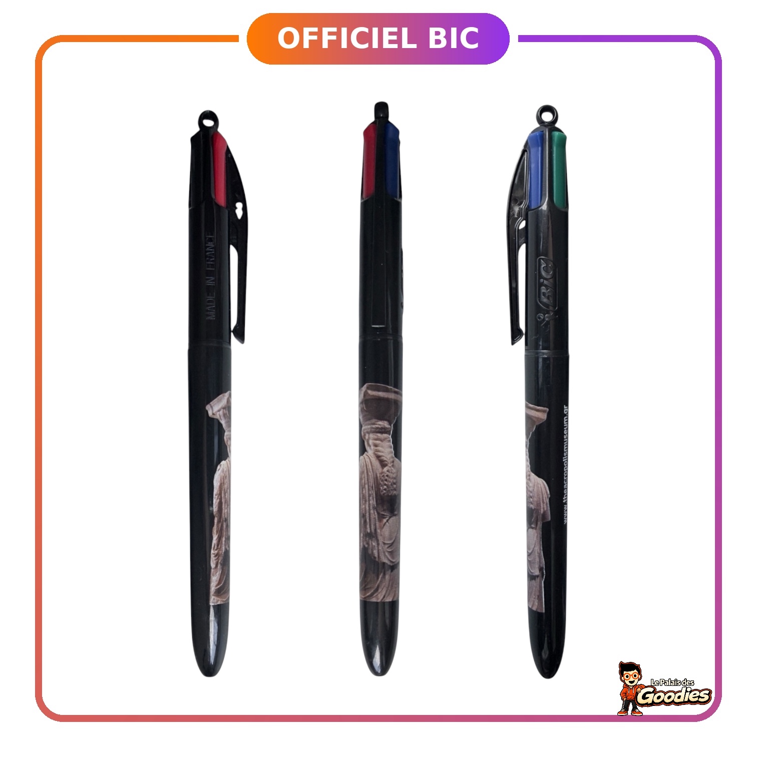 Musée de l’Acropole : Stylo BIC 4 couleurs Caryatide