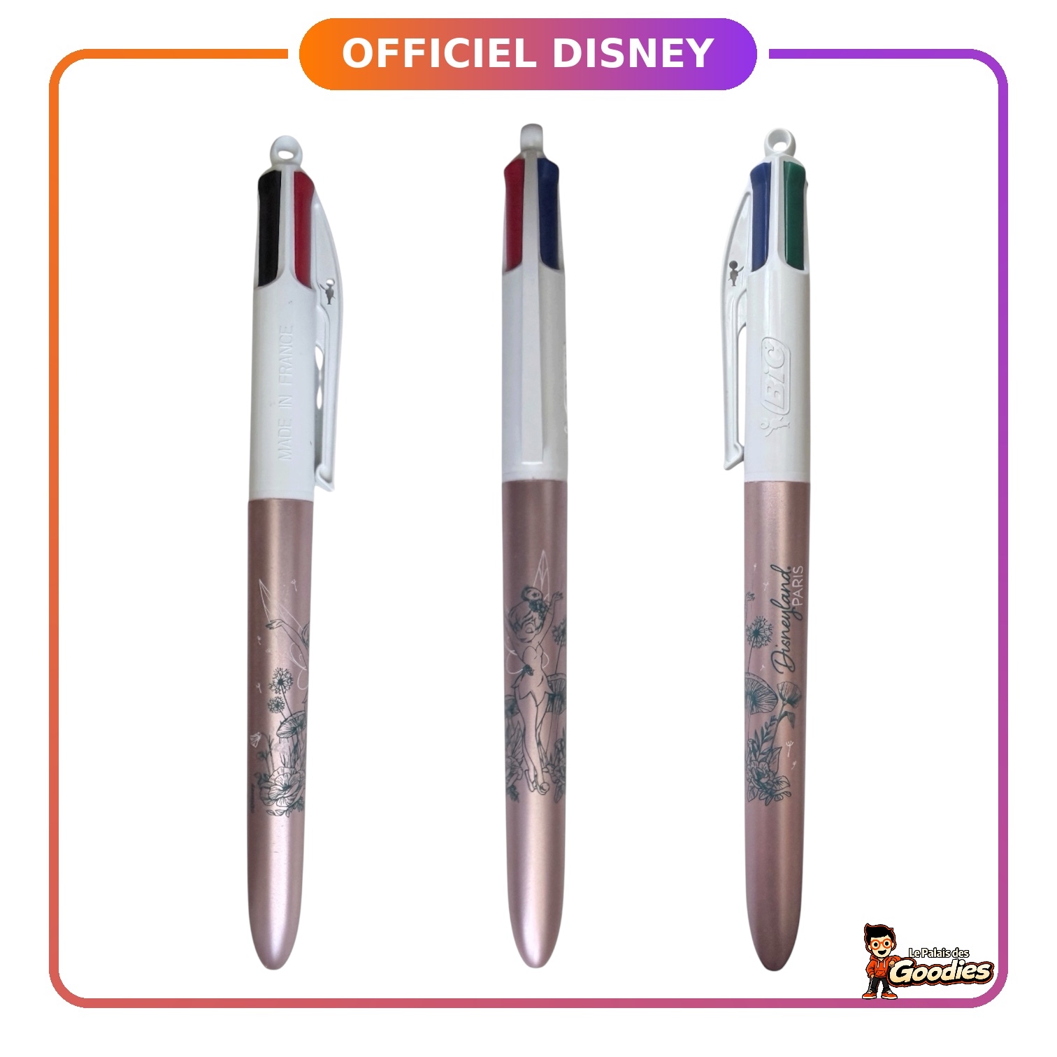 Disney - Clochette : Stylo BIC 4 couleurs "Fairy"