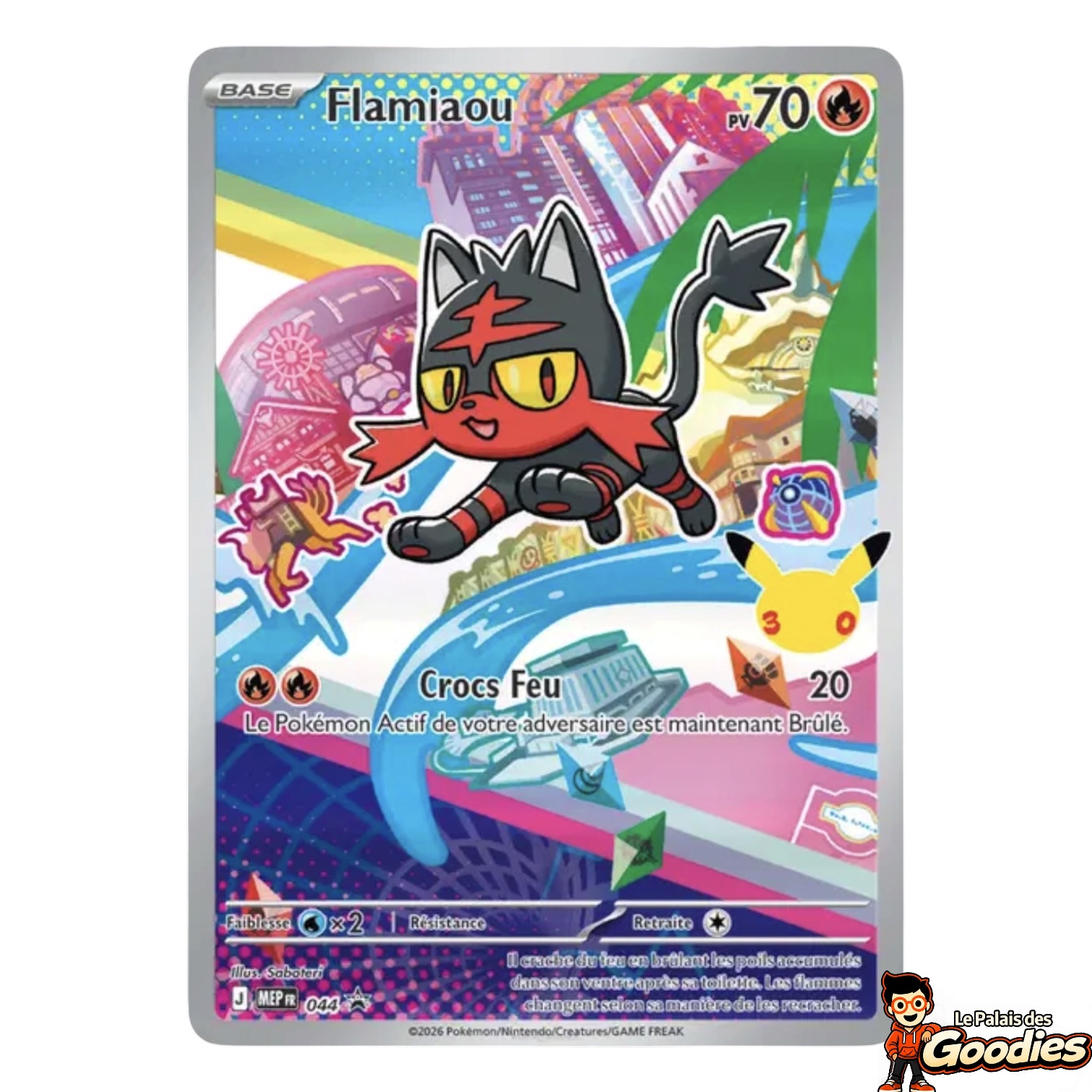 Pokémon - Collection Premier Partenaire 30 ans : Flamiaou - 044/MEP FR - Illustration Rare