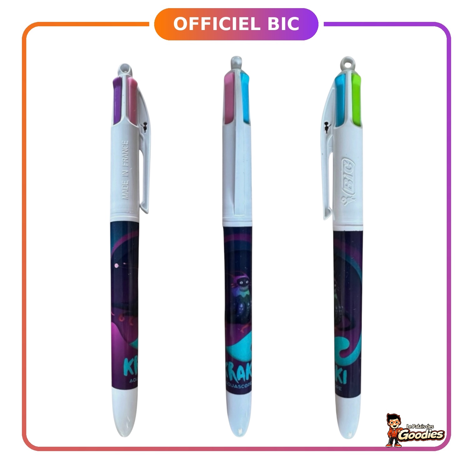 Futuroscope - Aquascope : Stylo BIC 4 couleurs "Kraki"