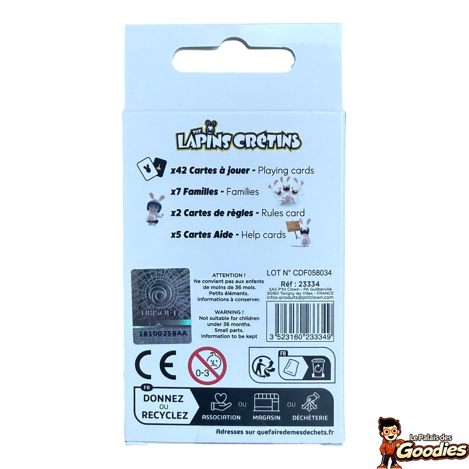 Lapins Crétins : Jeu des 7 familles - Les Lapins Crétins - Le Palais des Goodies