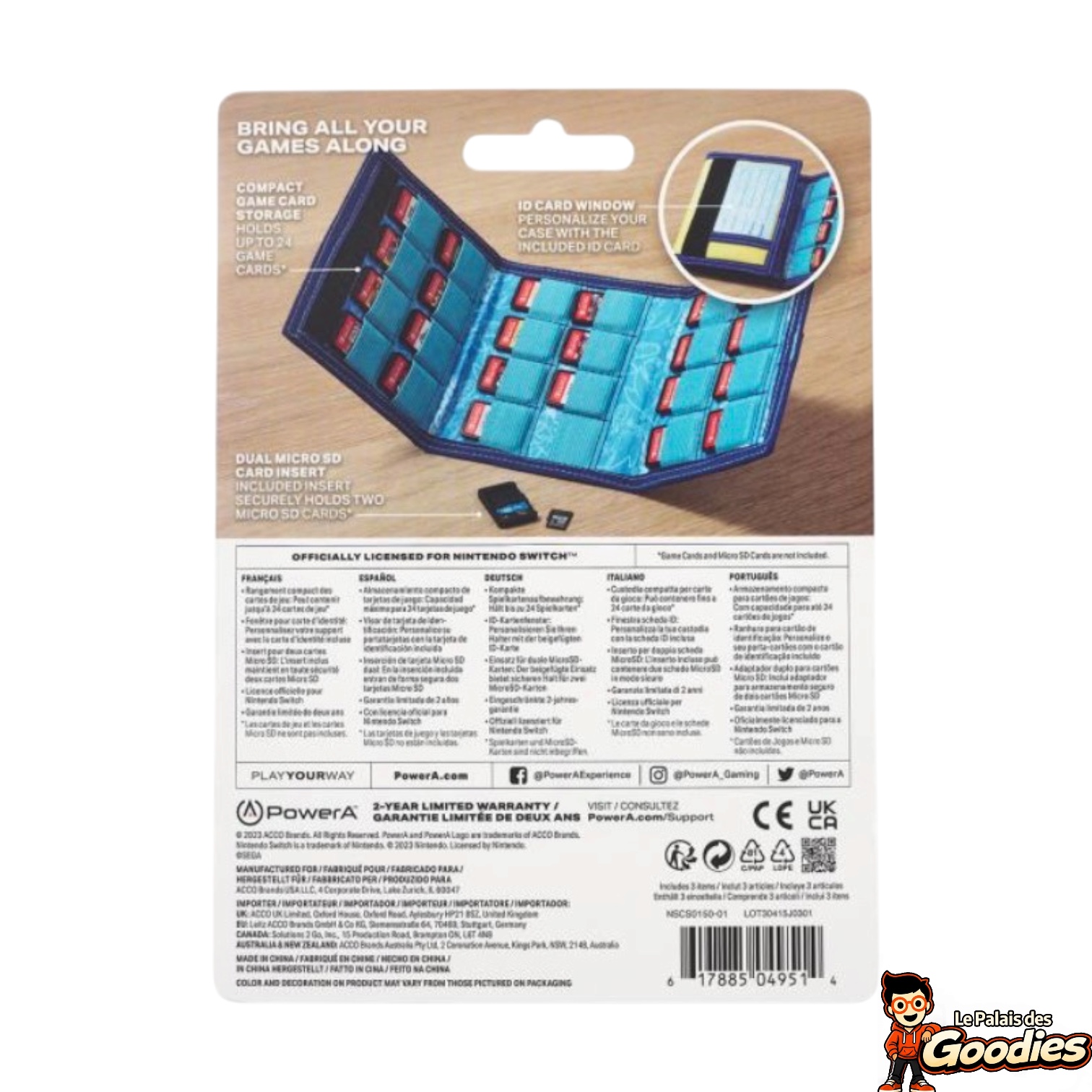 Sonic - Nintendo Switch : Porte-cartes de jeu trifold