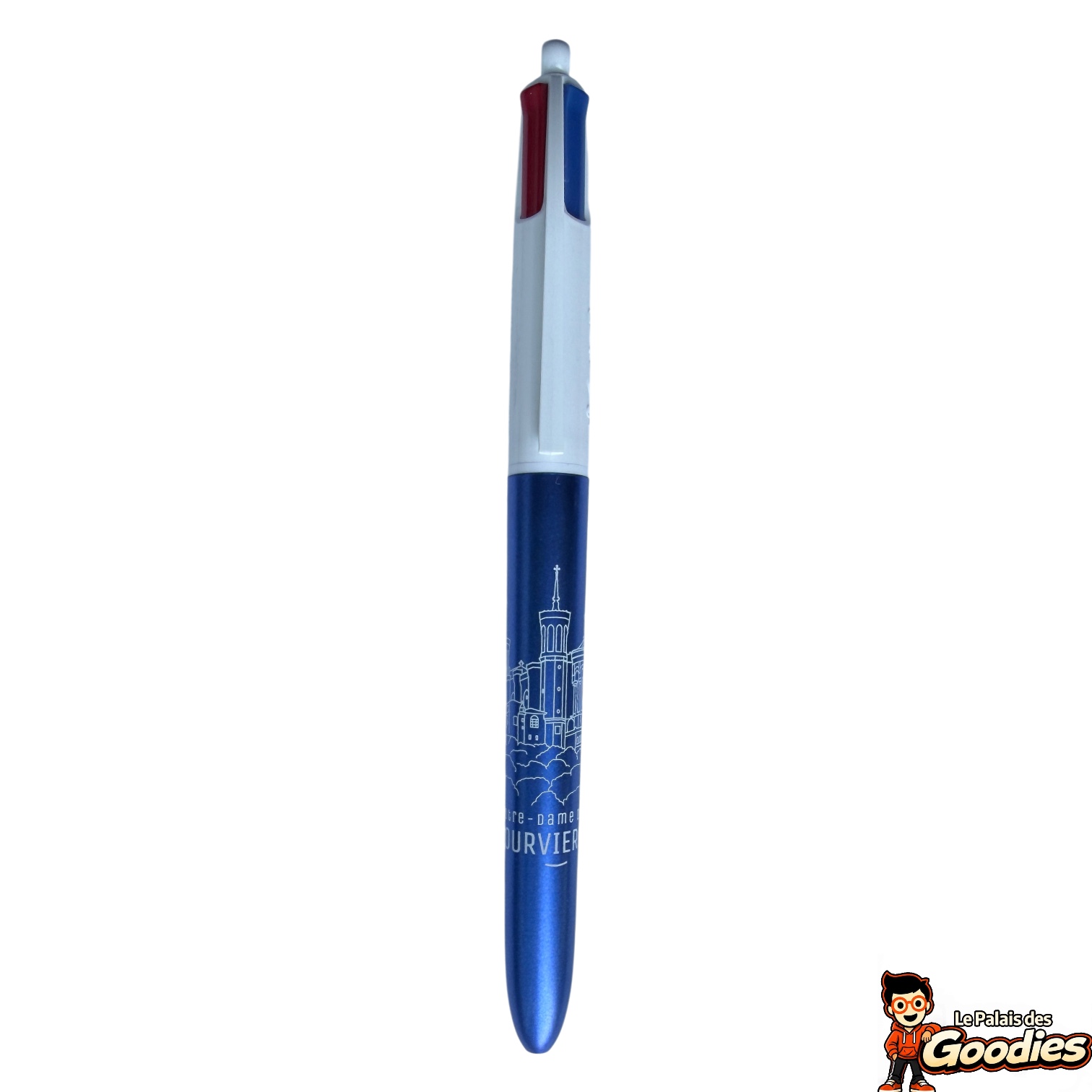 Lyon - Notre-Dame de Fourvière : Stylo BIC 4 couleurs bleu