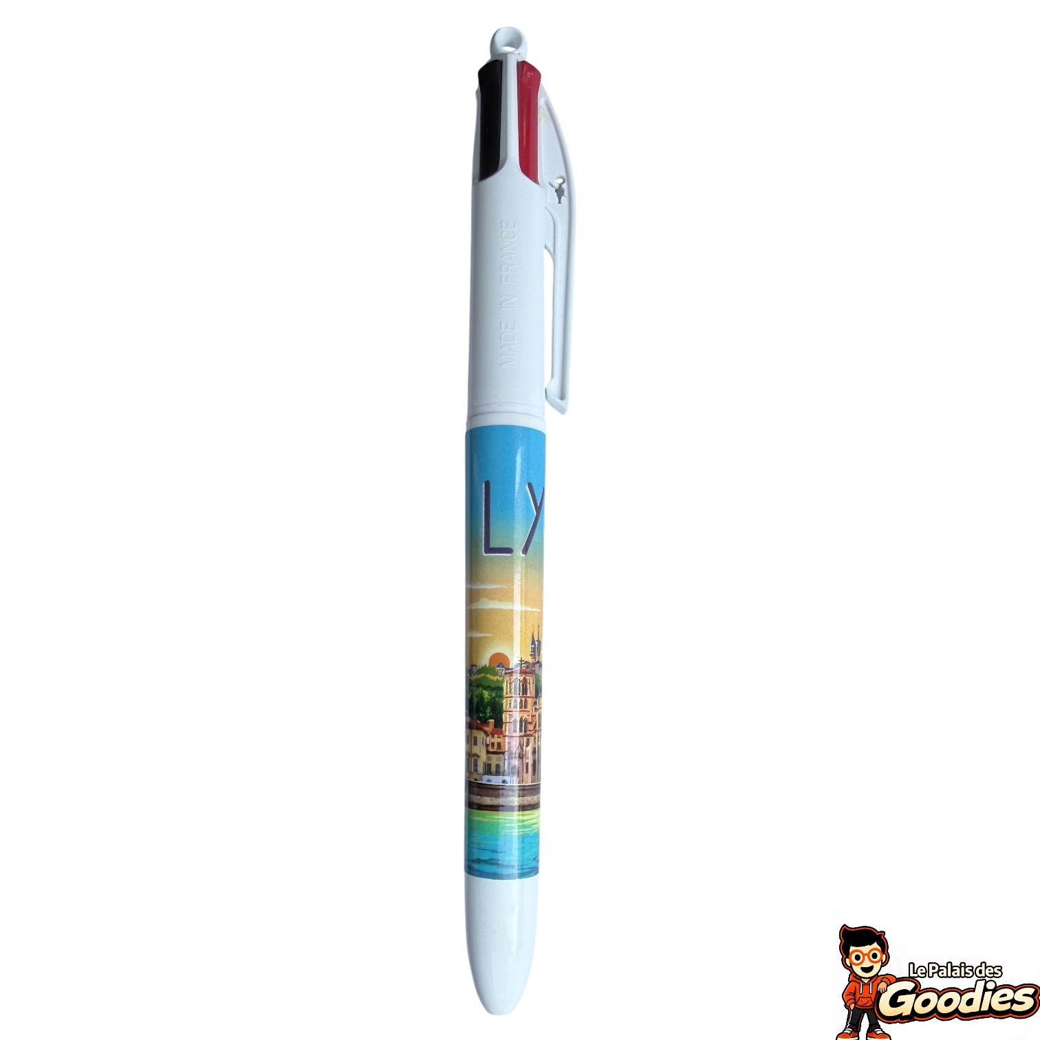 Lyon : Stylo BIC 4 couleurs panorama de la ville