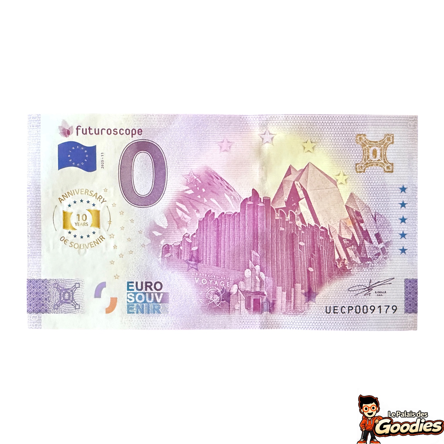 Billet Touristique - Euro souvenir : Futuroscope Billet souvenir 0 euro "Édition 10 ans"