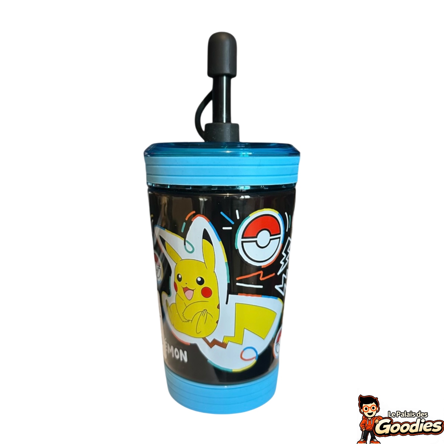 Pokémon - Bouteille avec paille Pikachu