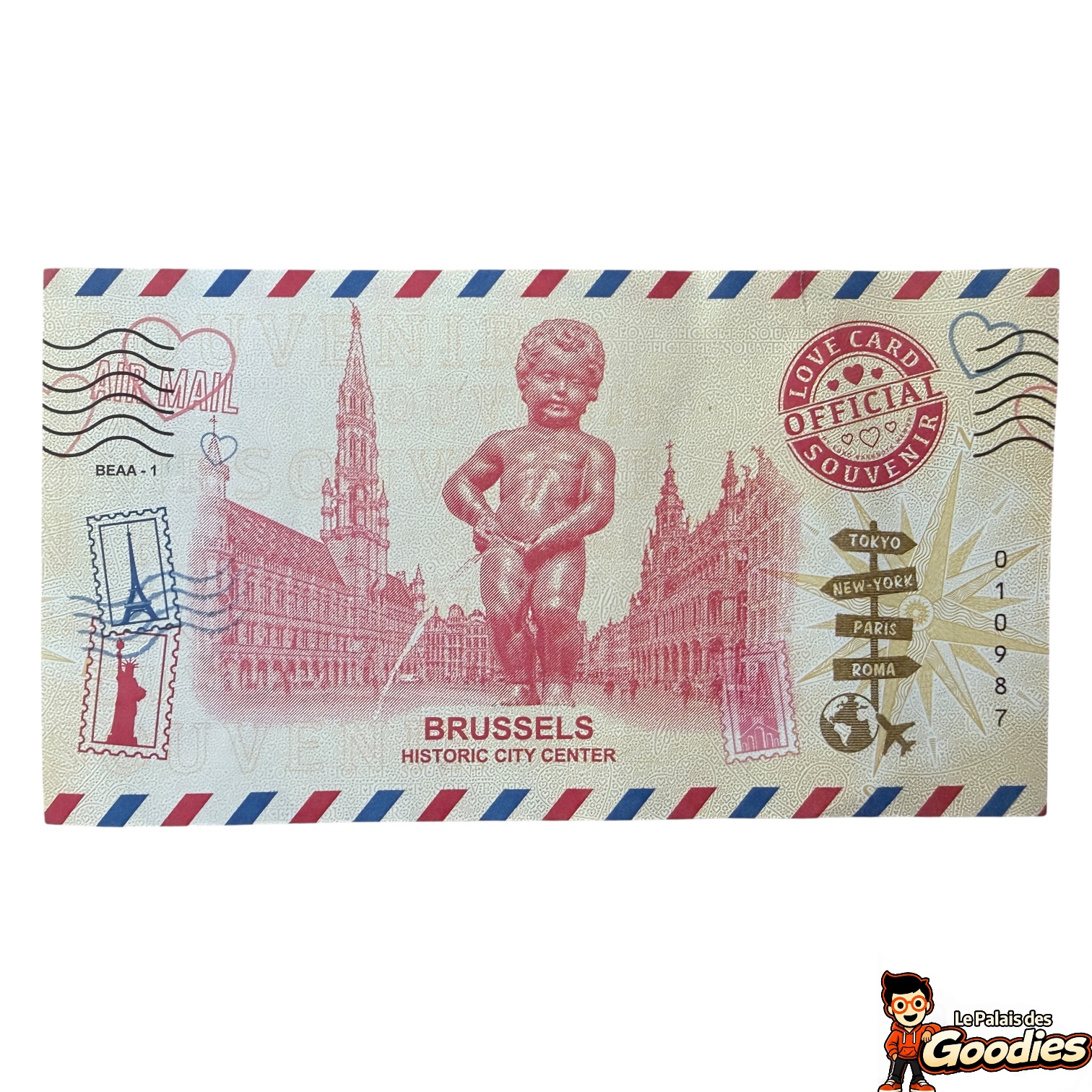 Love Card - Bruxelles : Carte souvenir Manneken Pis