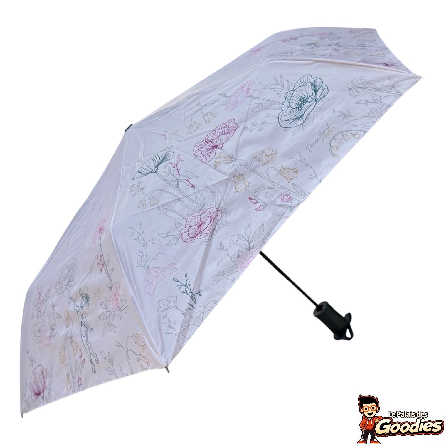 Disney - Clochette : Parapluie pliant motif floral