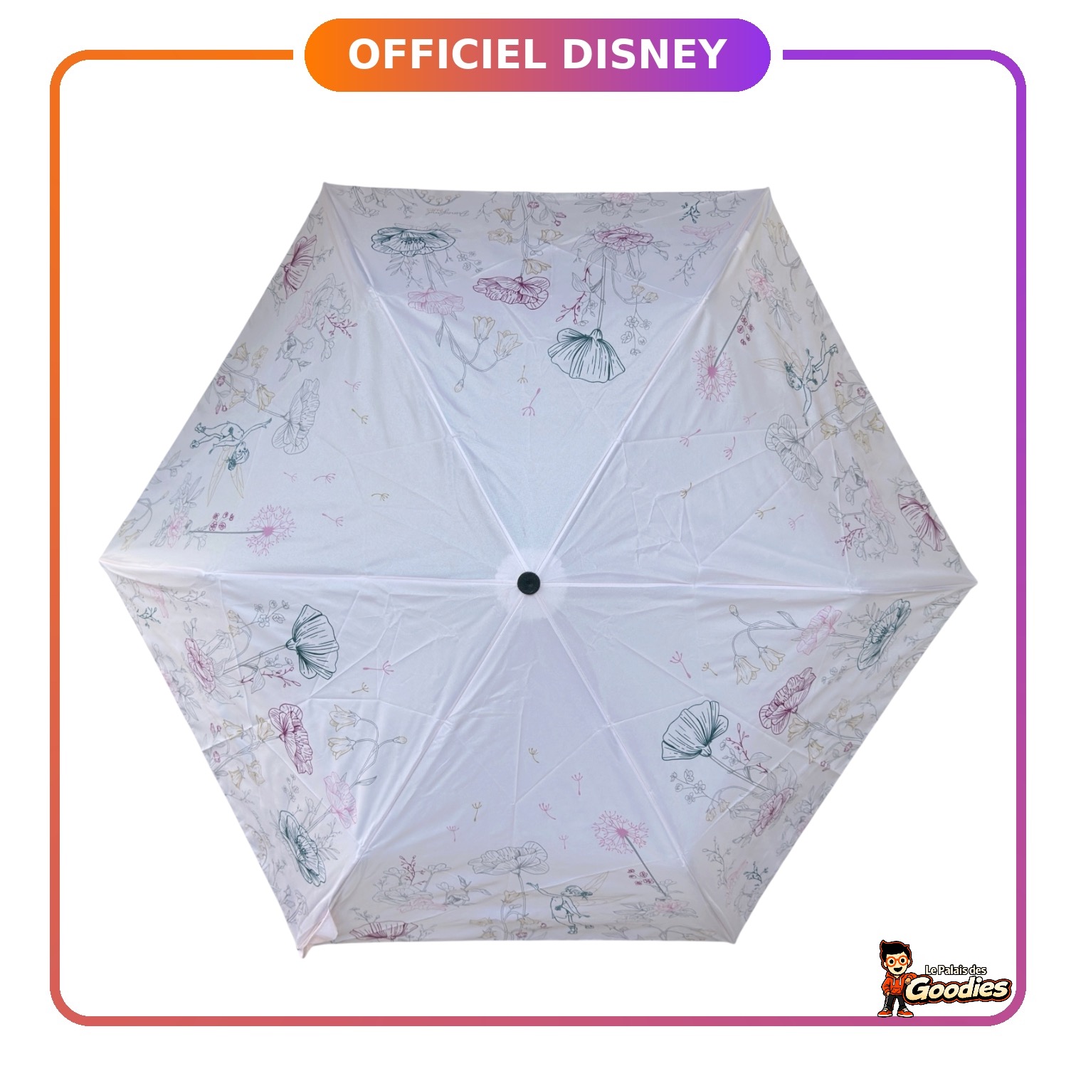 Disney - Clochette : Parapluie pliant motif floral
